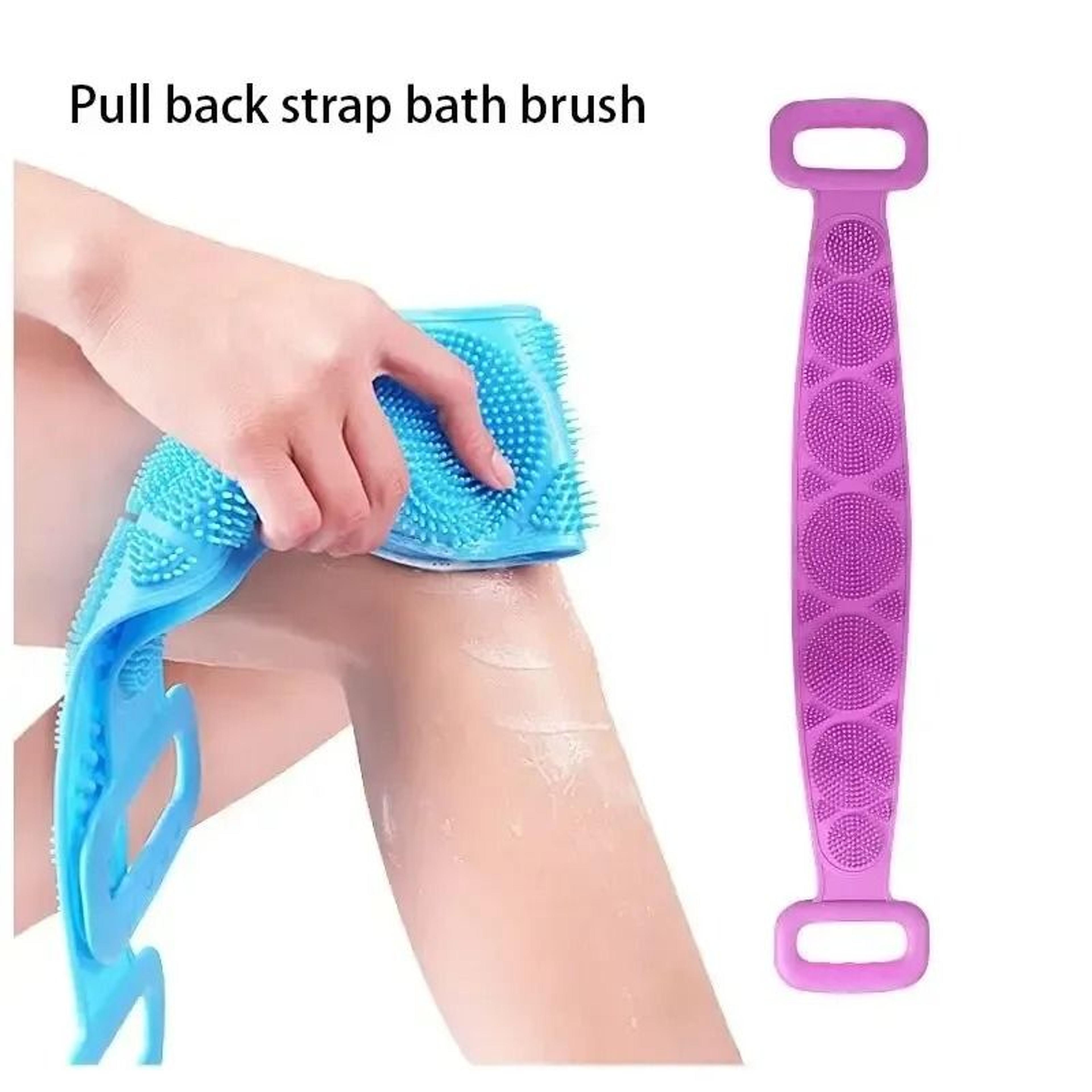silicone bath scrubber body cleaning belt