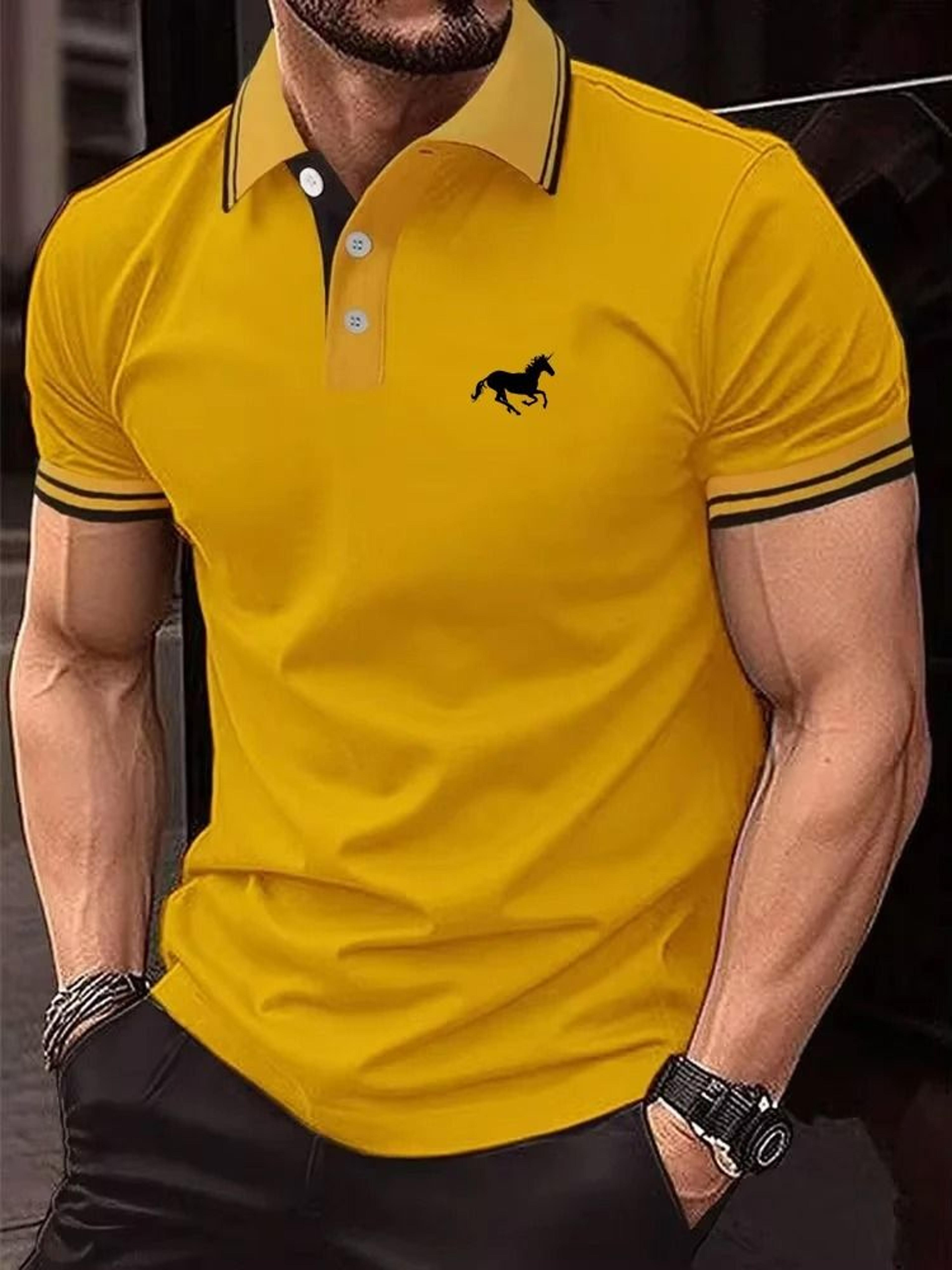 classic short sleeve polo shirt for men