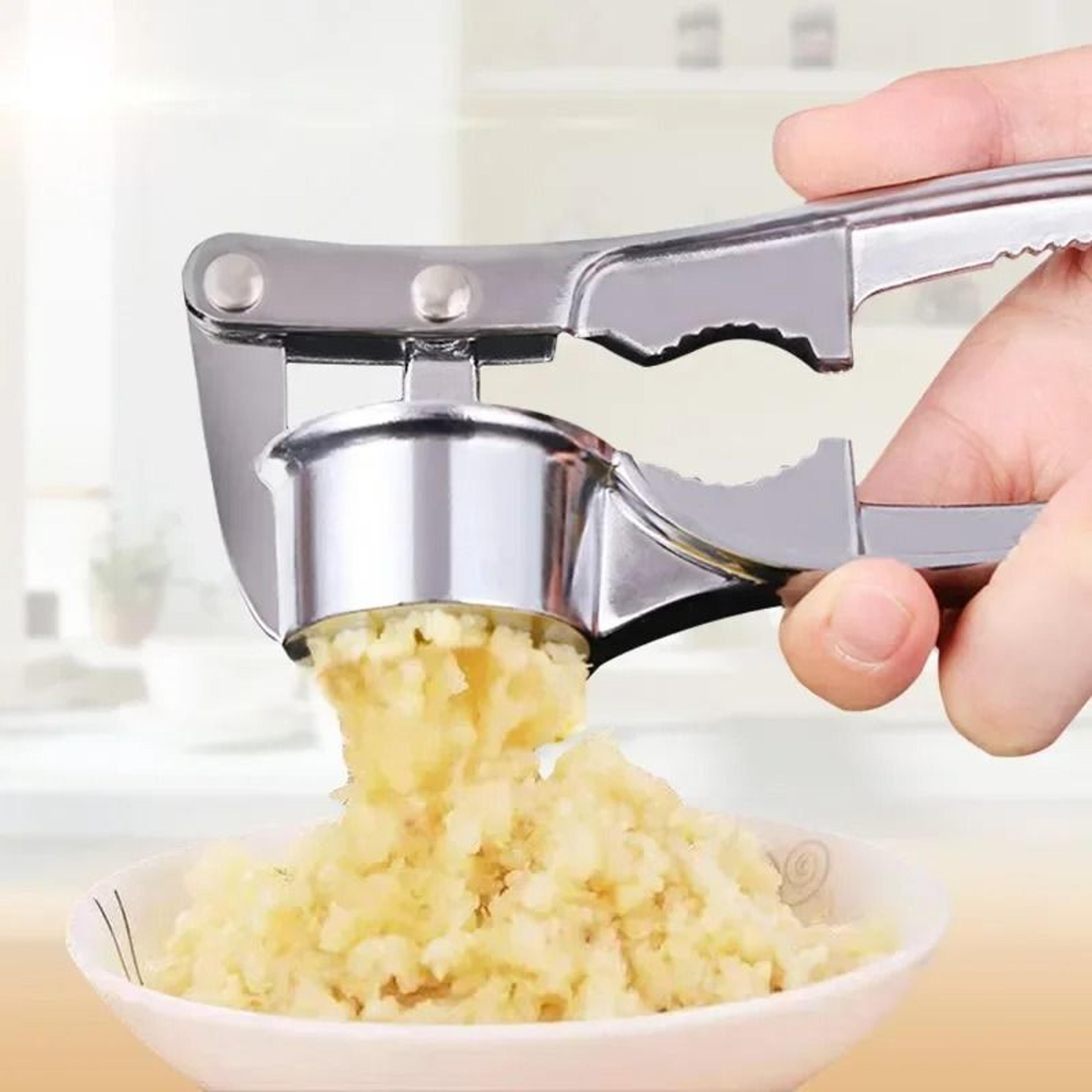 stainless steel manual garlic press