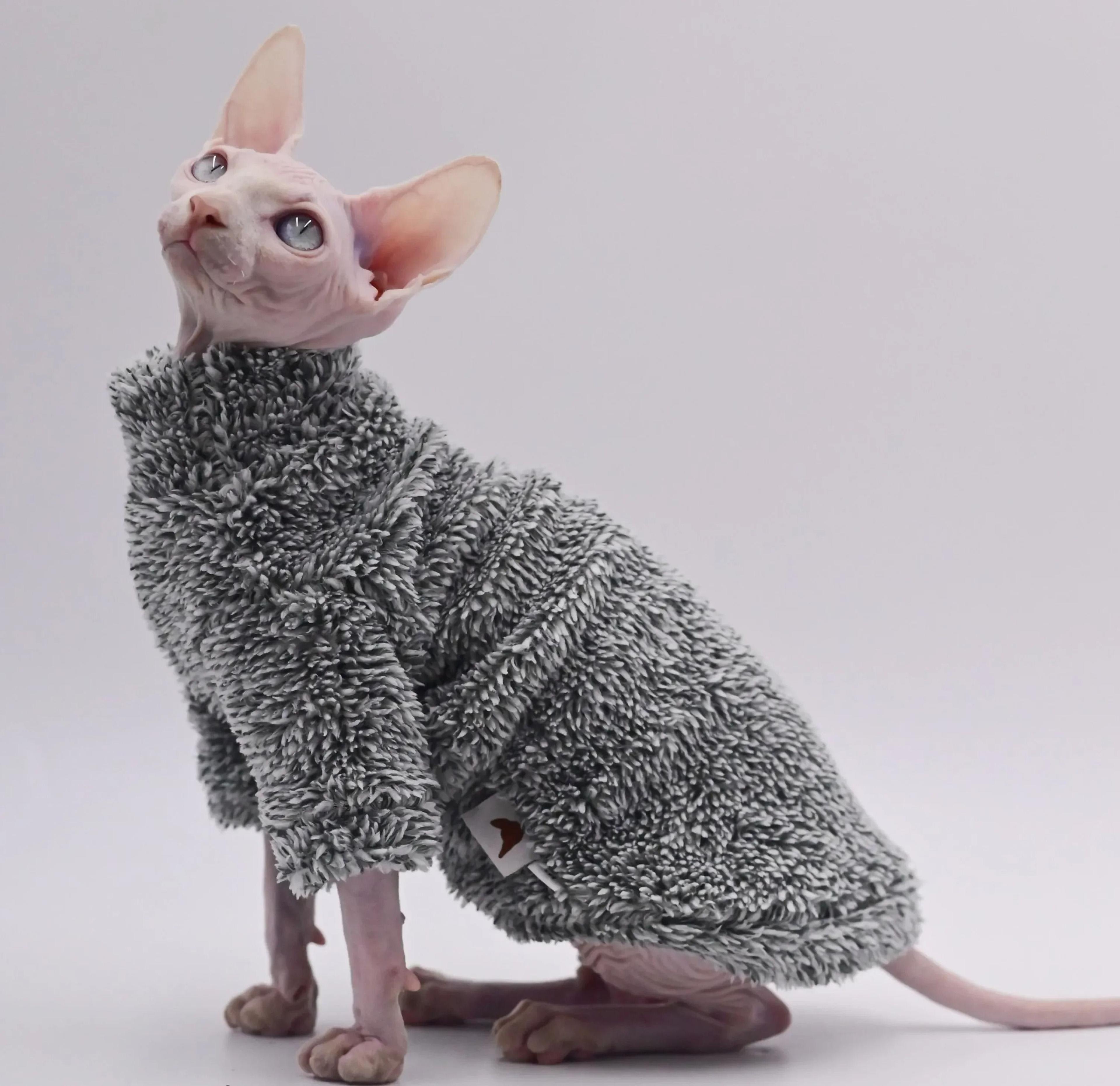 soft double sided fleece cat jacket