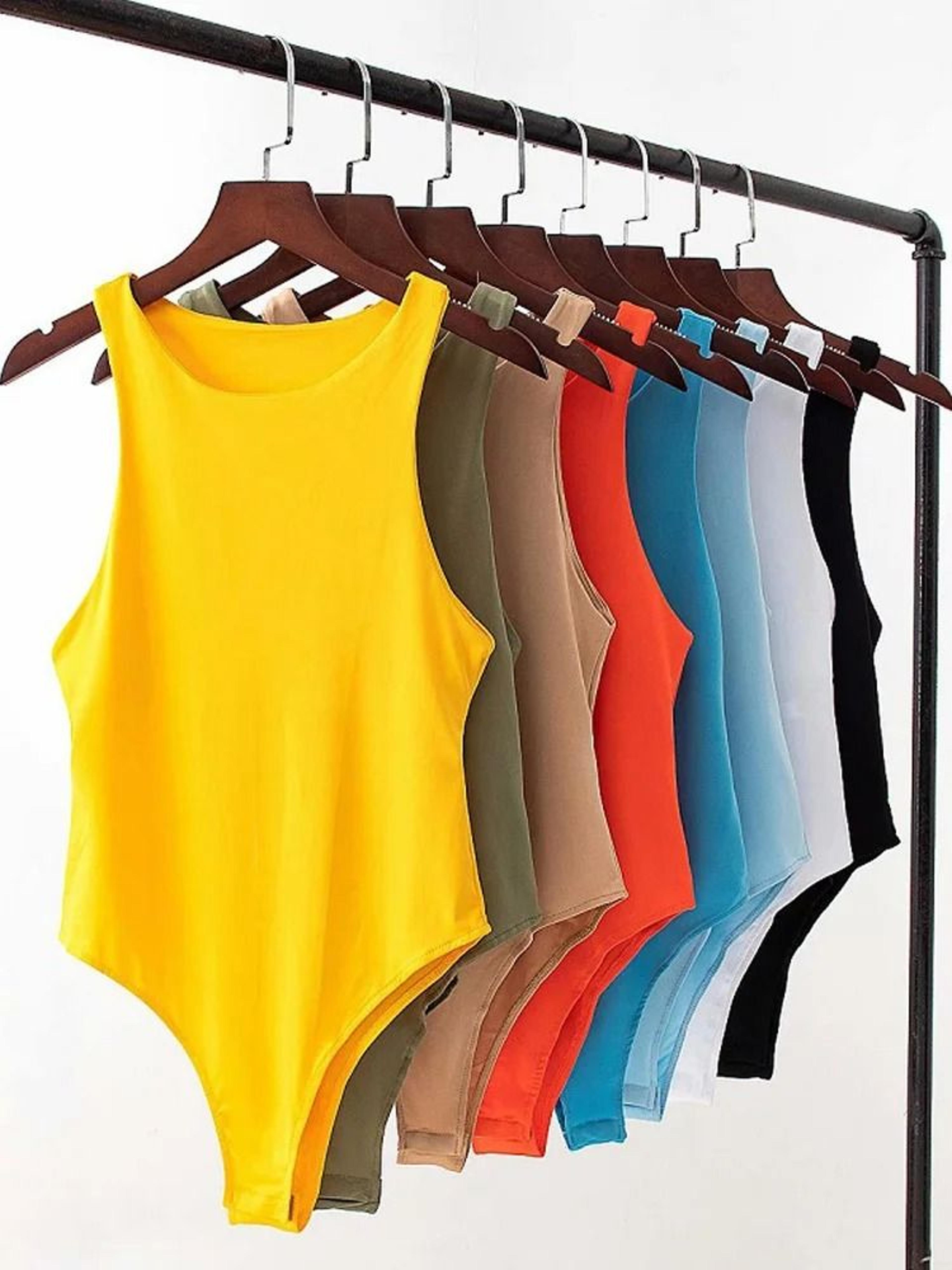 summer solid bodycon womens bodysuit