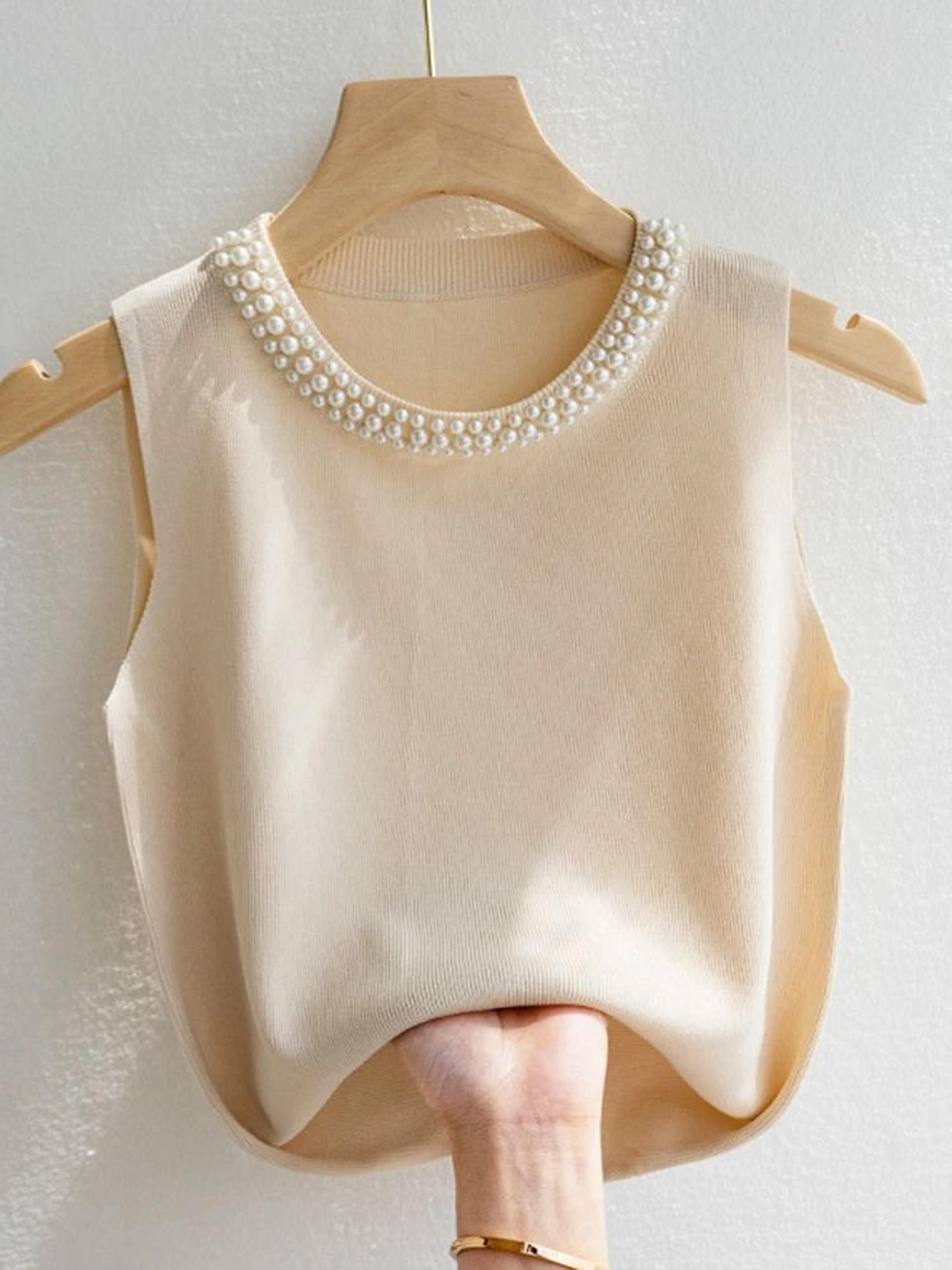sleeveless knit vest top for women summer casual wear