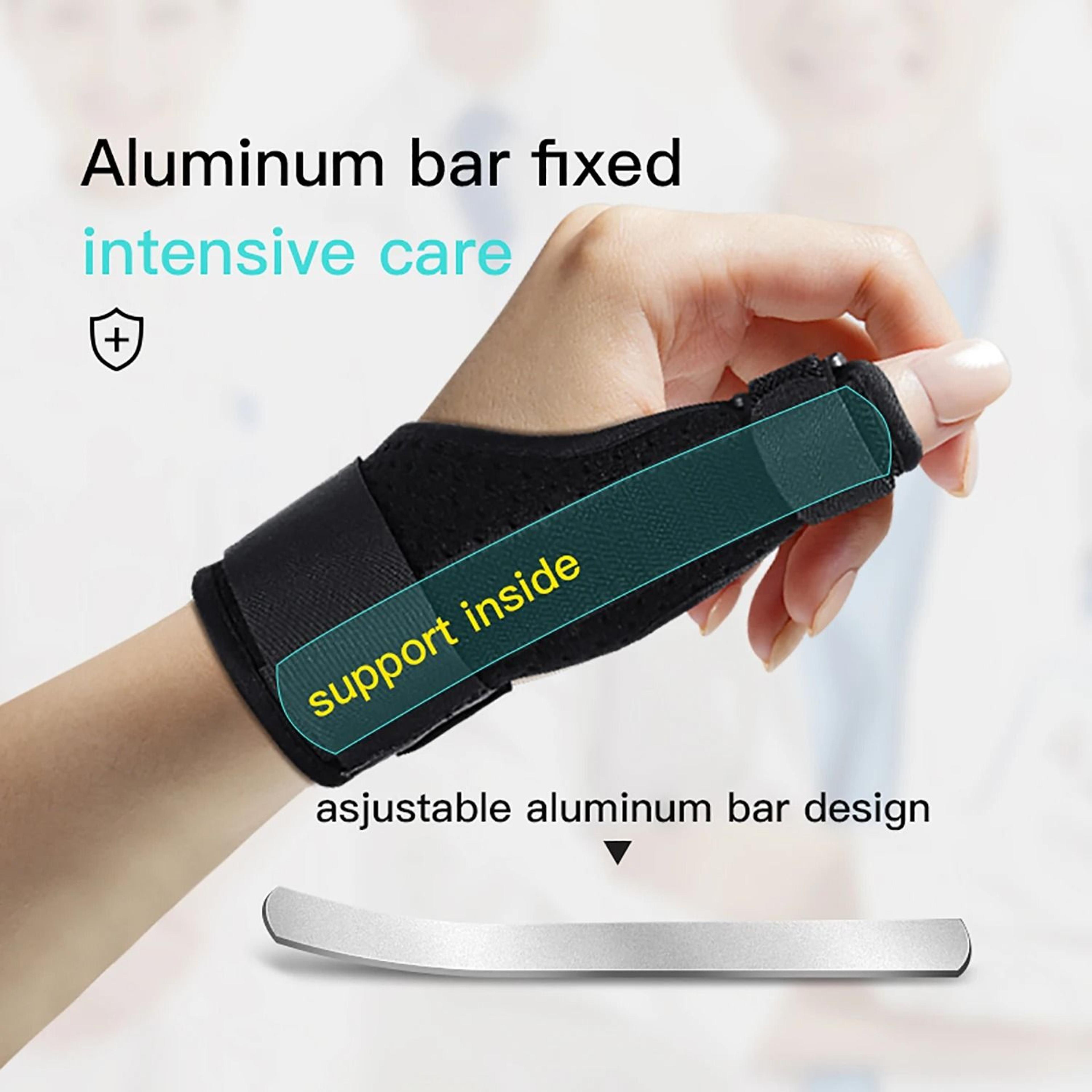 wrist and thumb support brace with steel stabilizer for joint relief