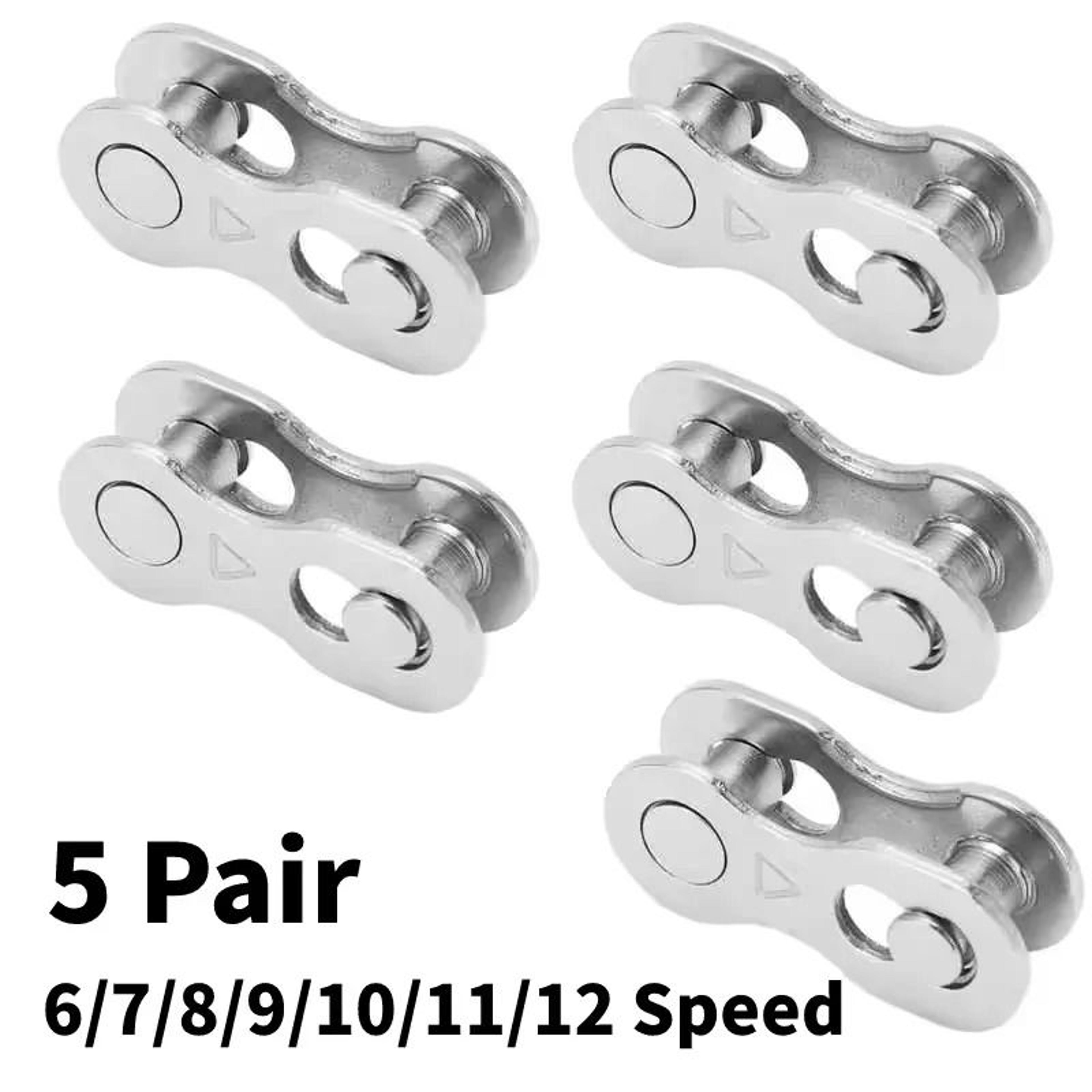 bicycle chain connector quick link set for multiple speeds