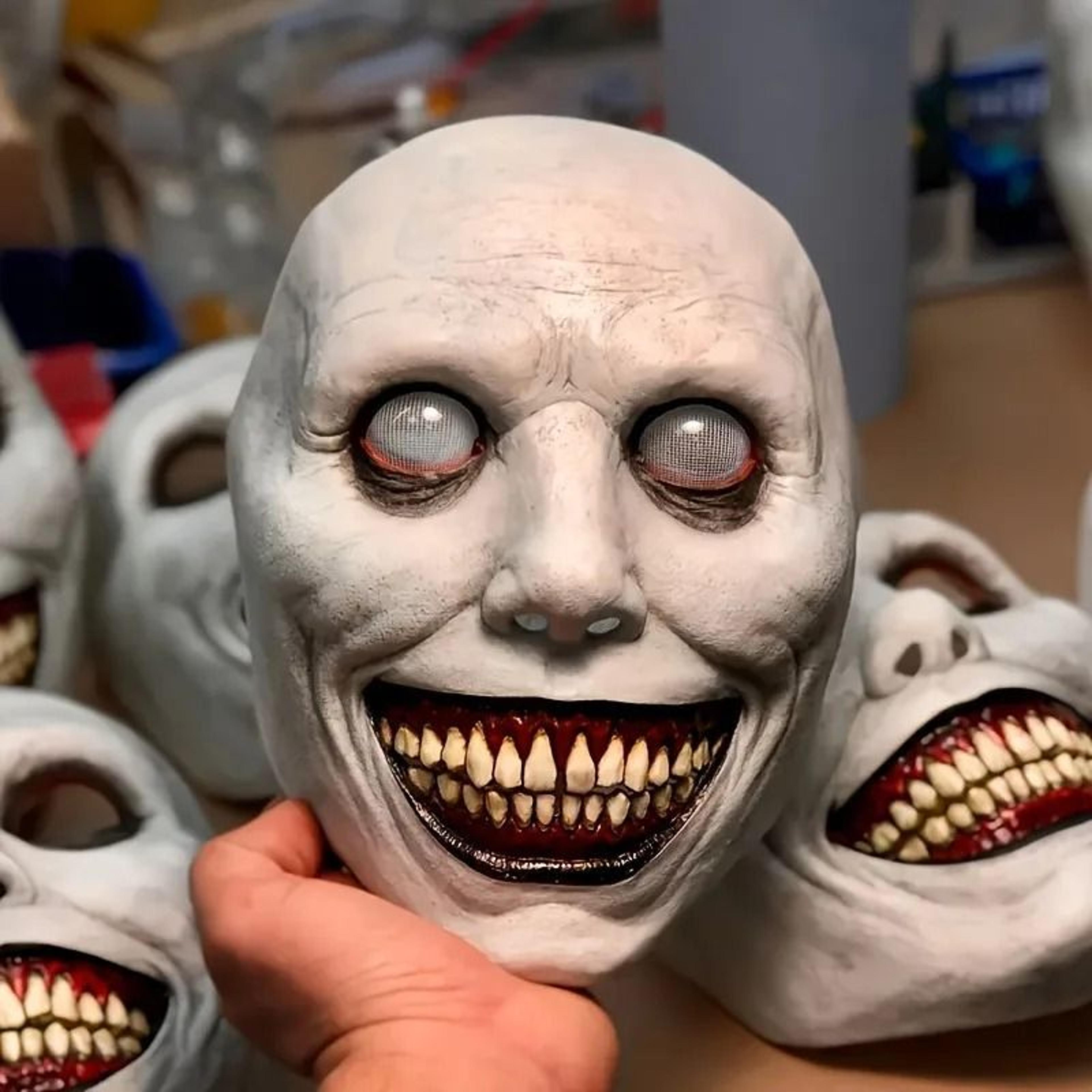 christmas scary zombie and clown dual face costume mask