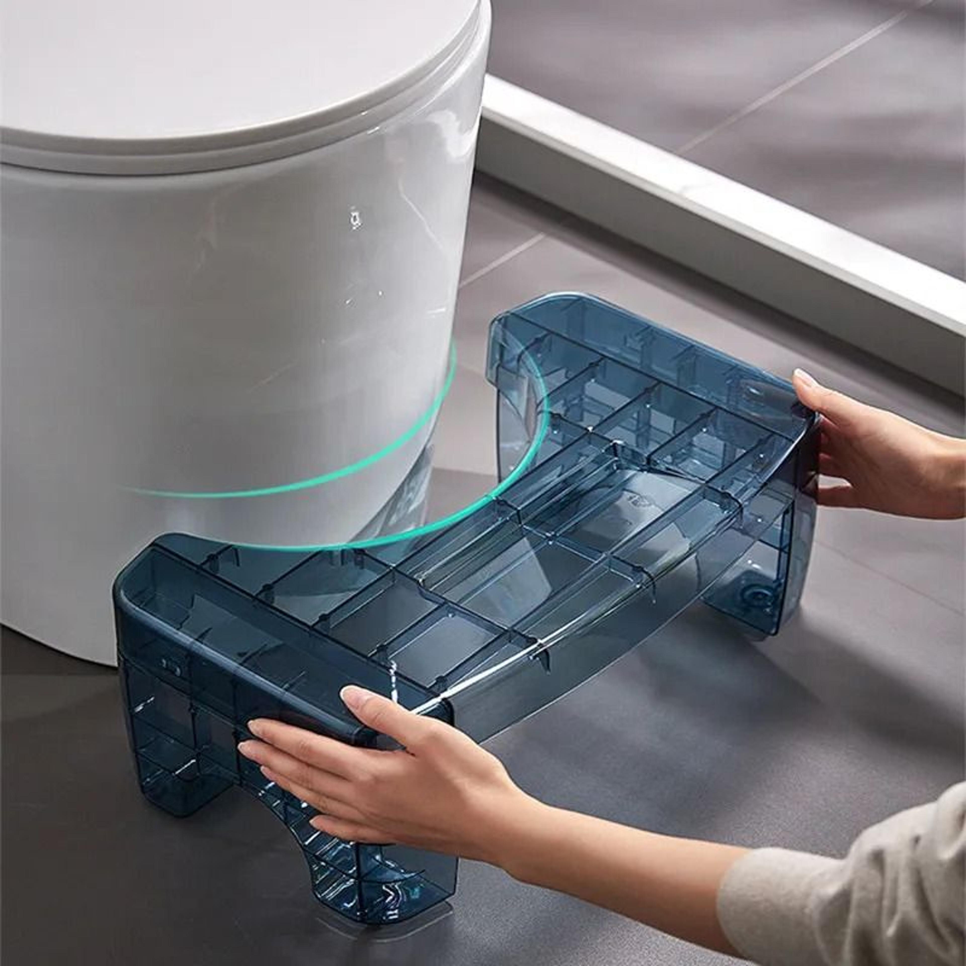 ergonomic toilet squatting stool with two step levels for better posture