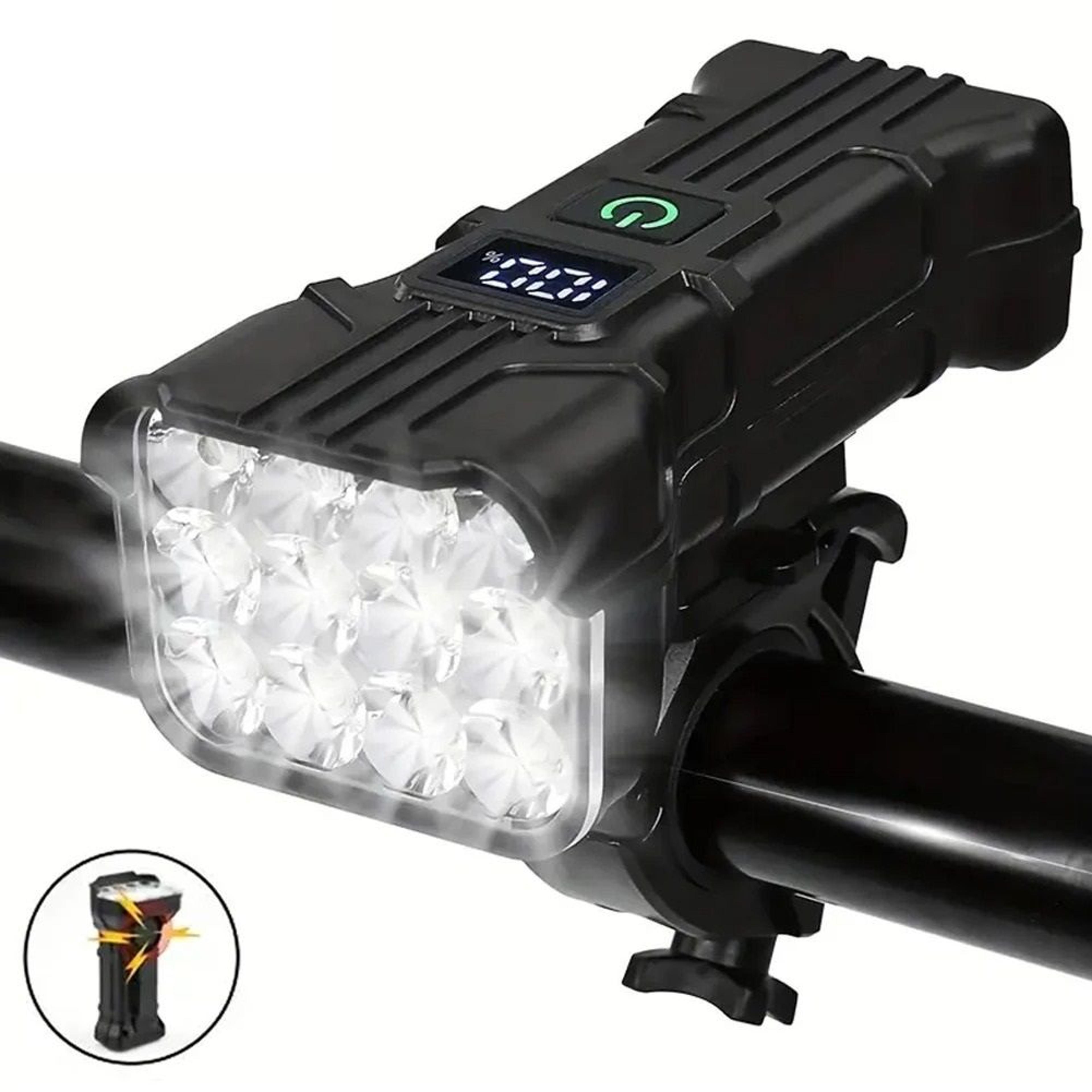rechargeable bicycle headlight with horn for night riding safety