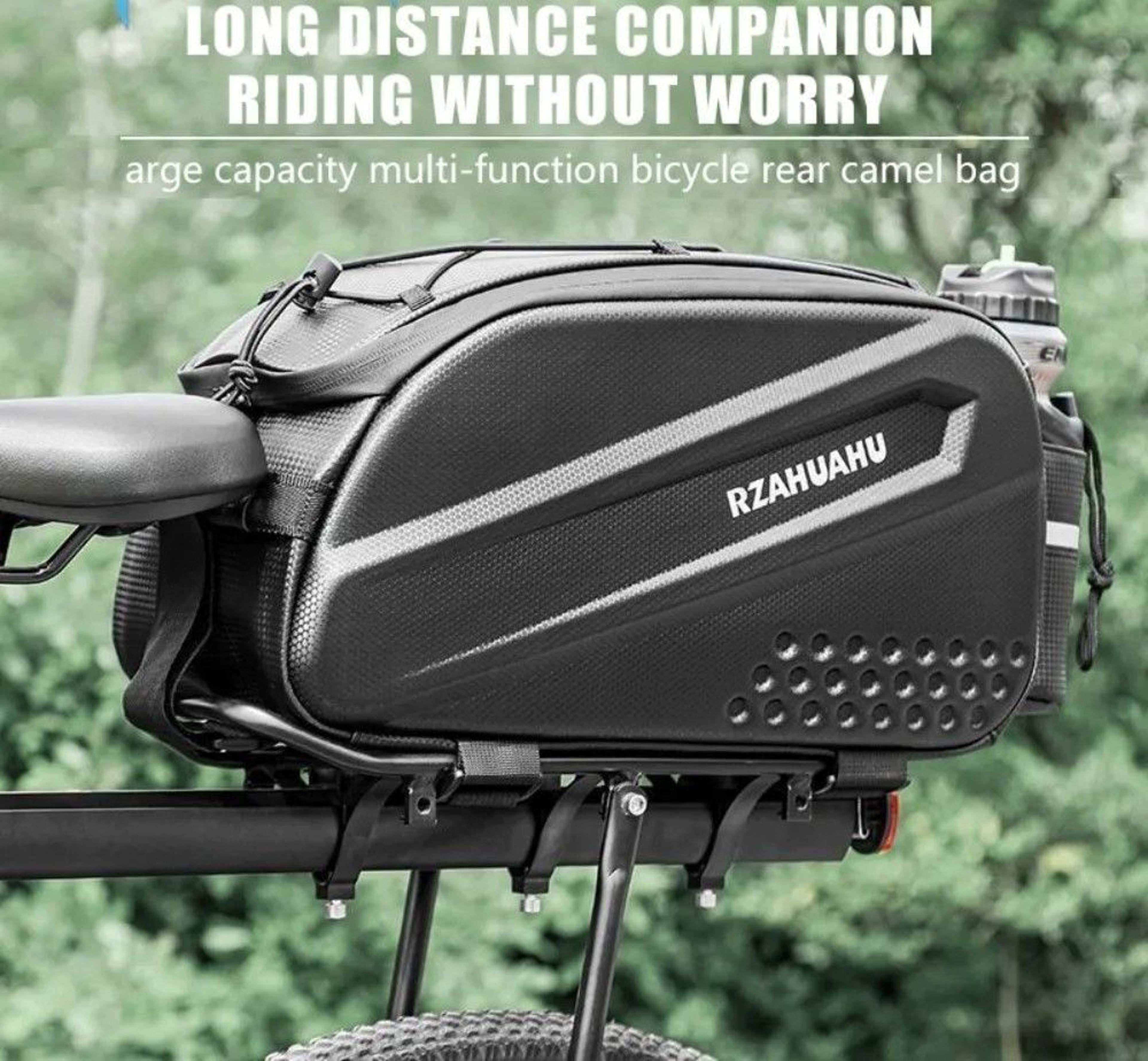 large capacity bicycle rear seat bag with waterproof storage