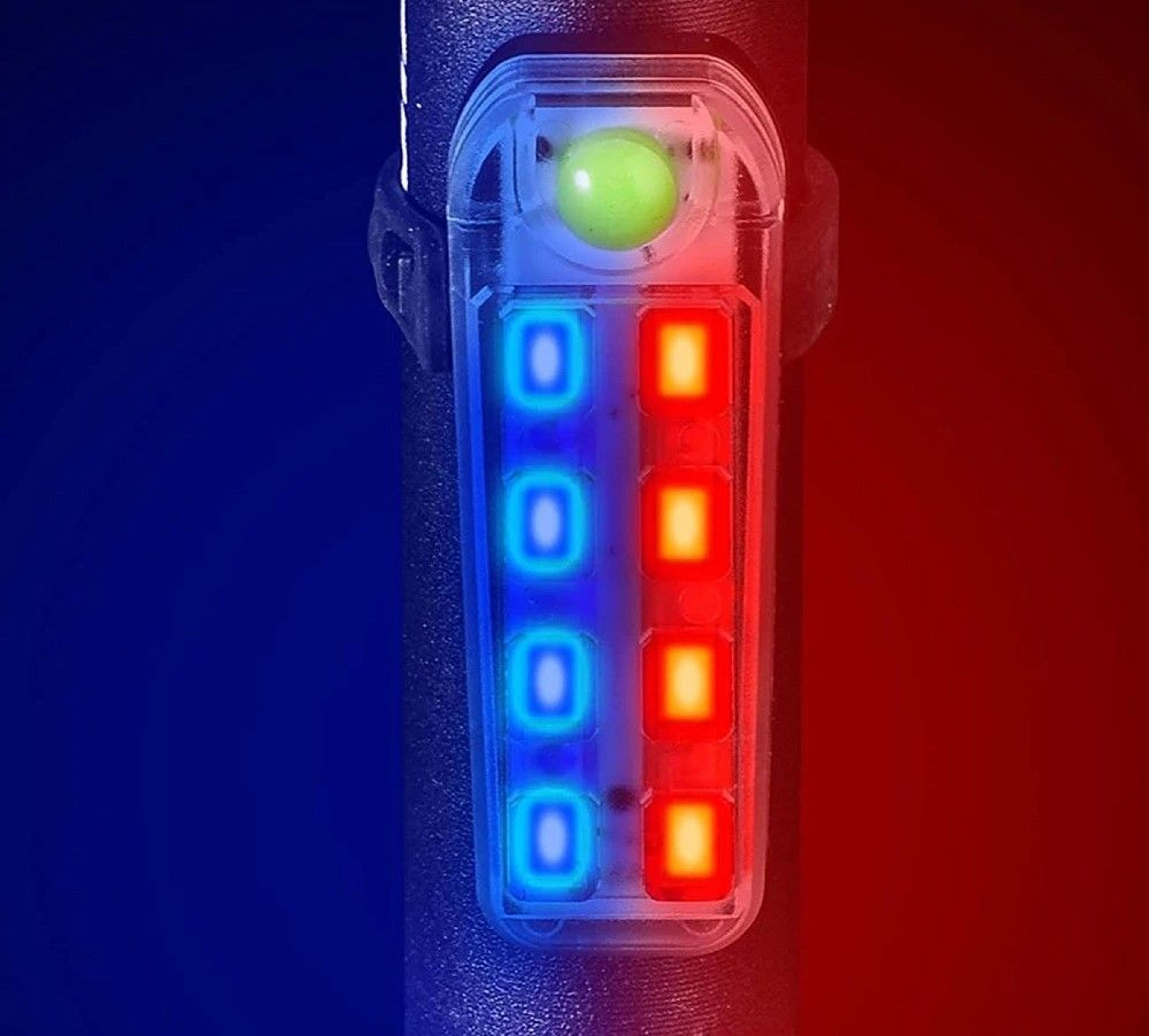 usb rechargeable bicycle rear safety tail light with red and blue led