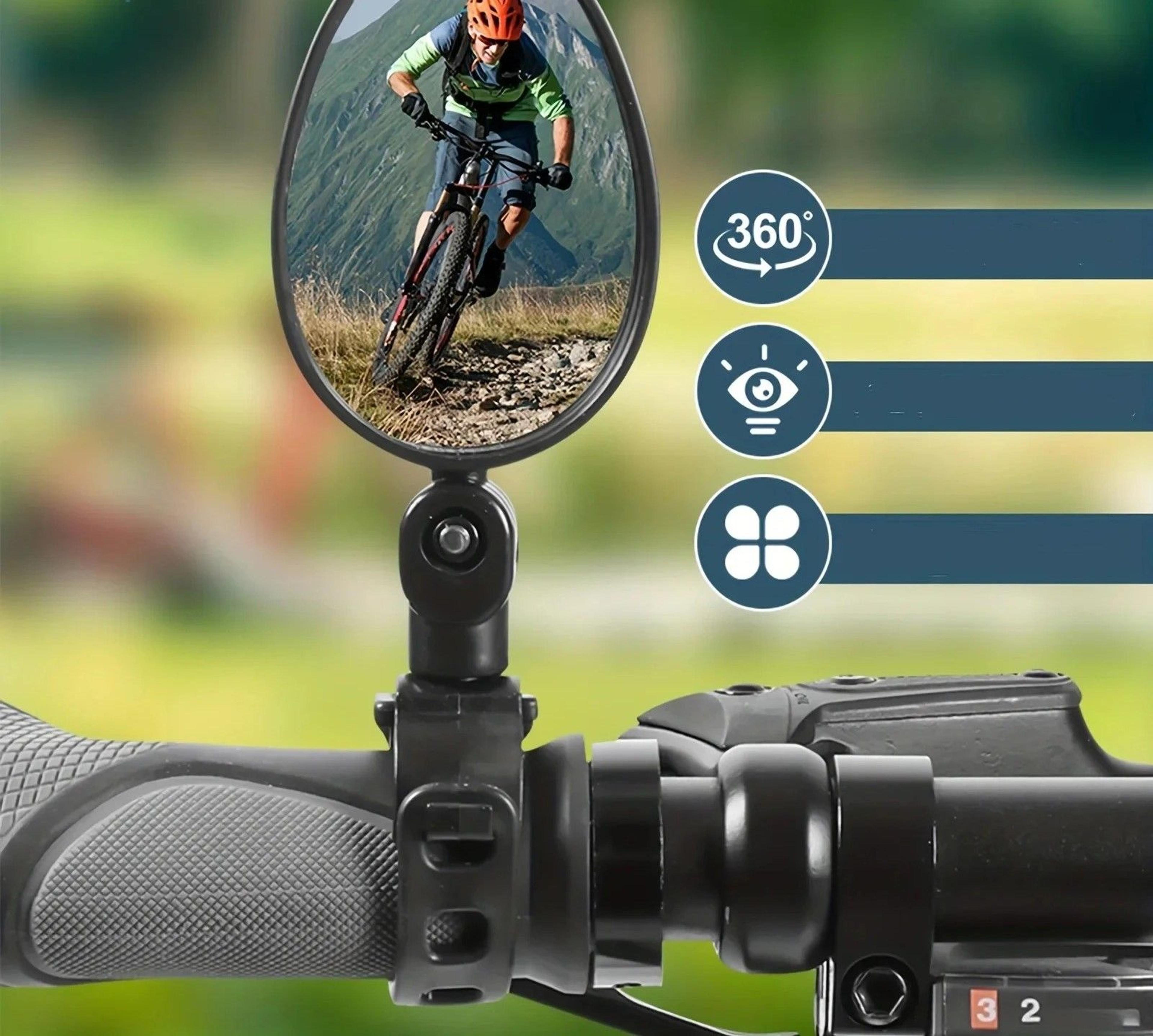 adjustable 360 degree bicycle rearview mirror wide angle bike handlebar mirror