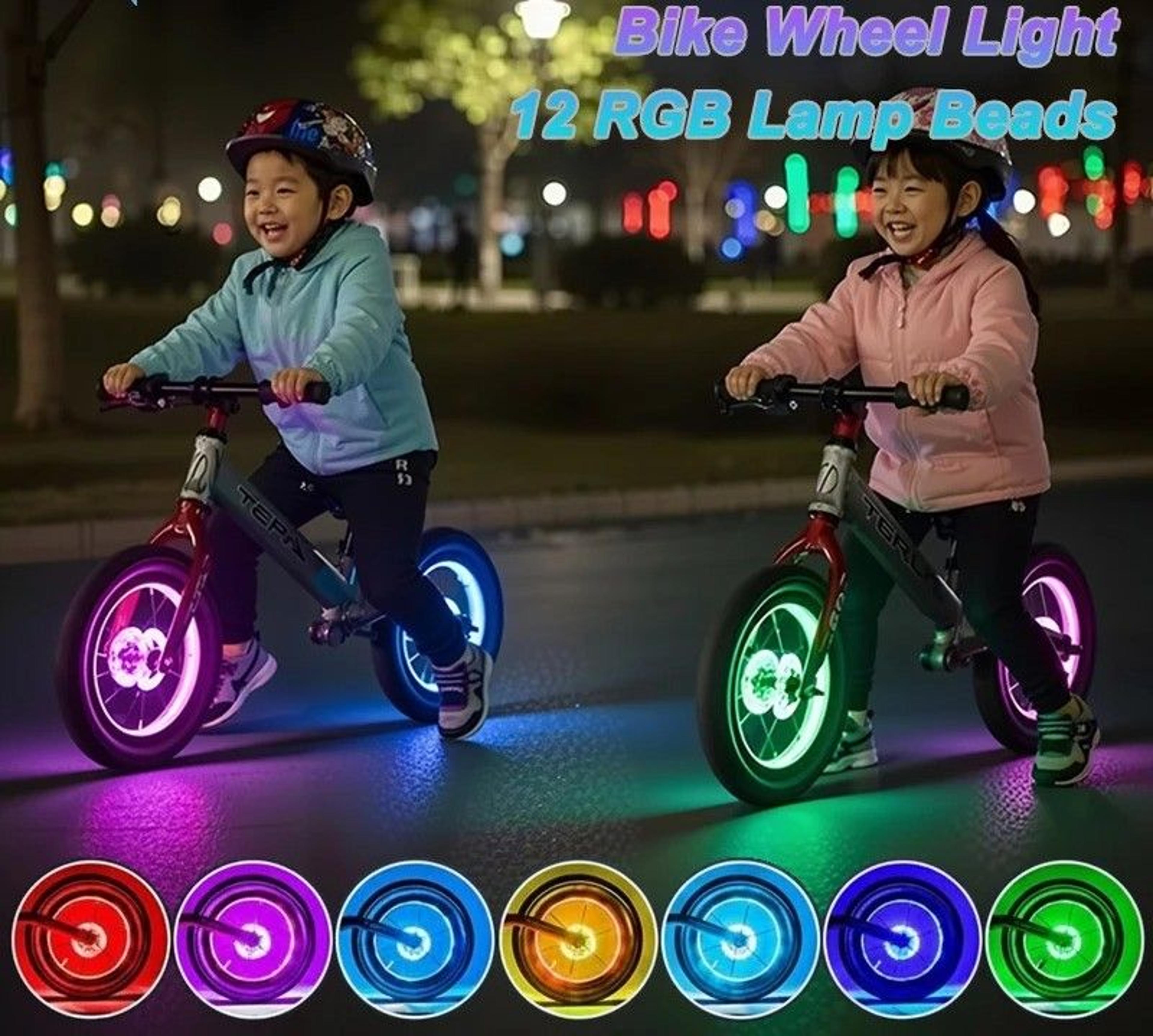 rechargeable led bicycle wheel light multi color bike spoke light