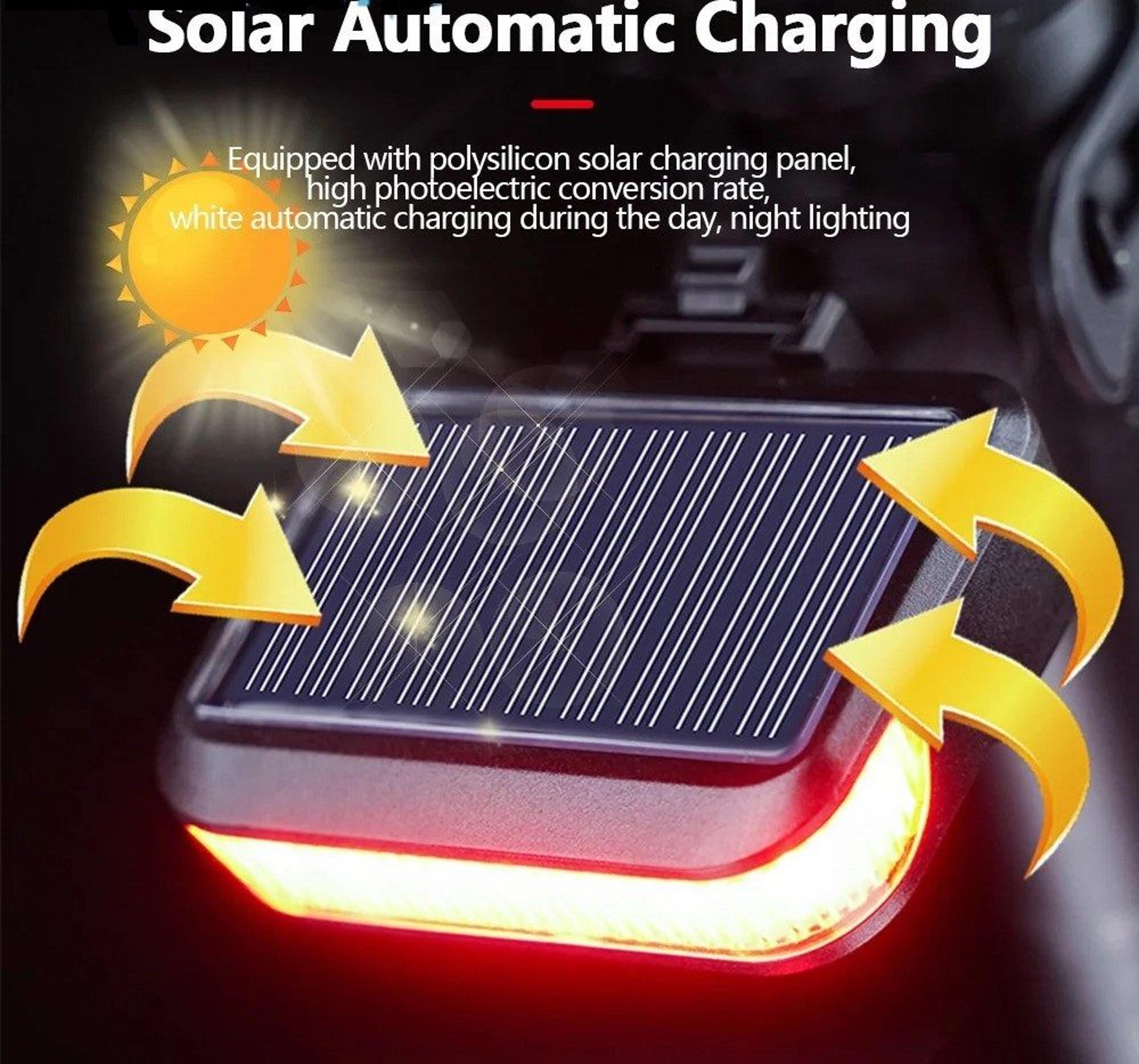 solar rechargeable bicycle taillight rear bike safety lamp