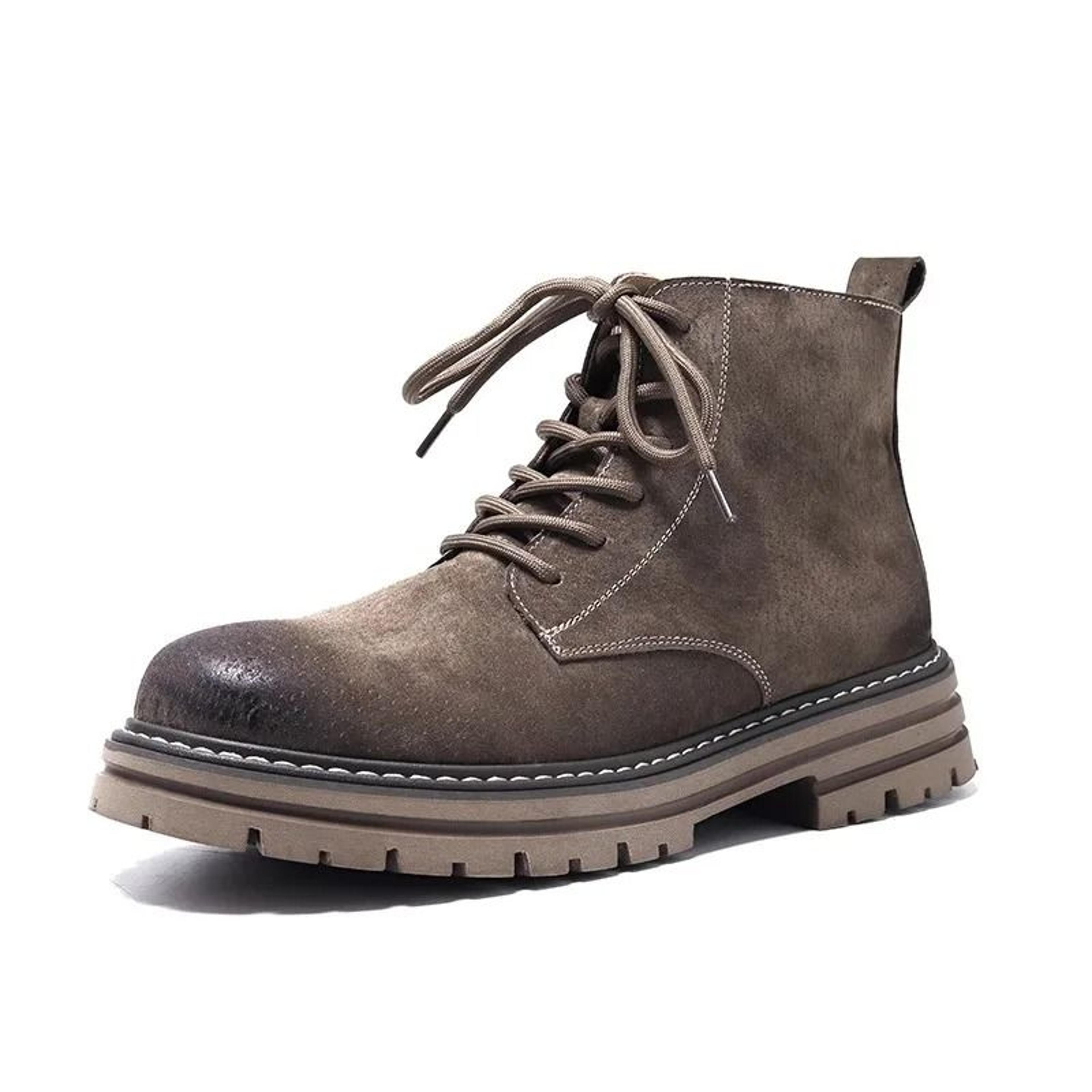 genuine leather men chelsea boots high top ankle shoes