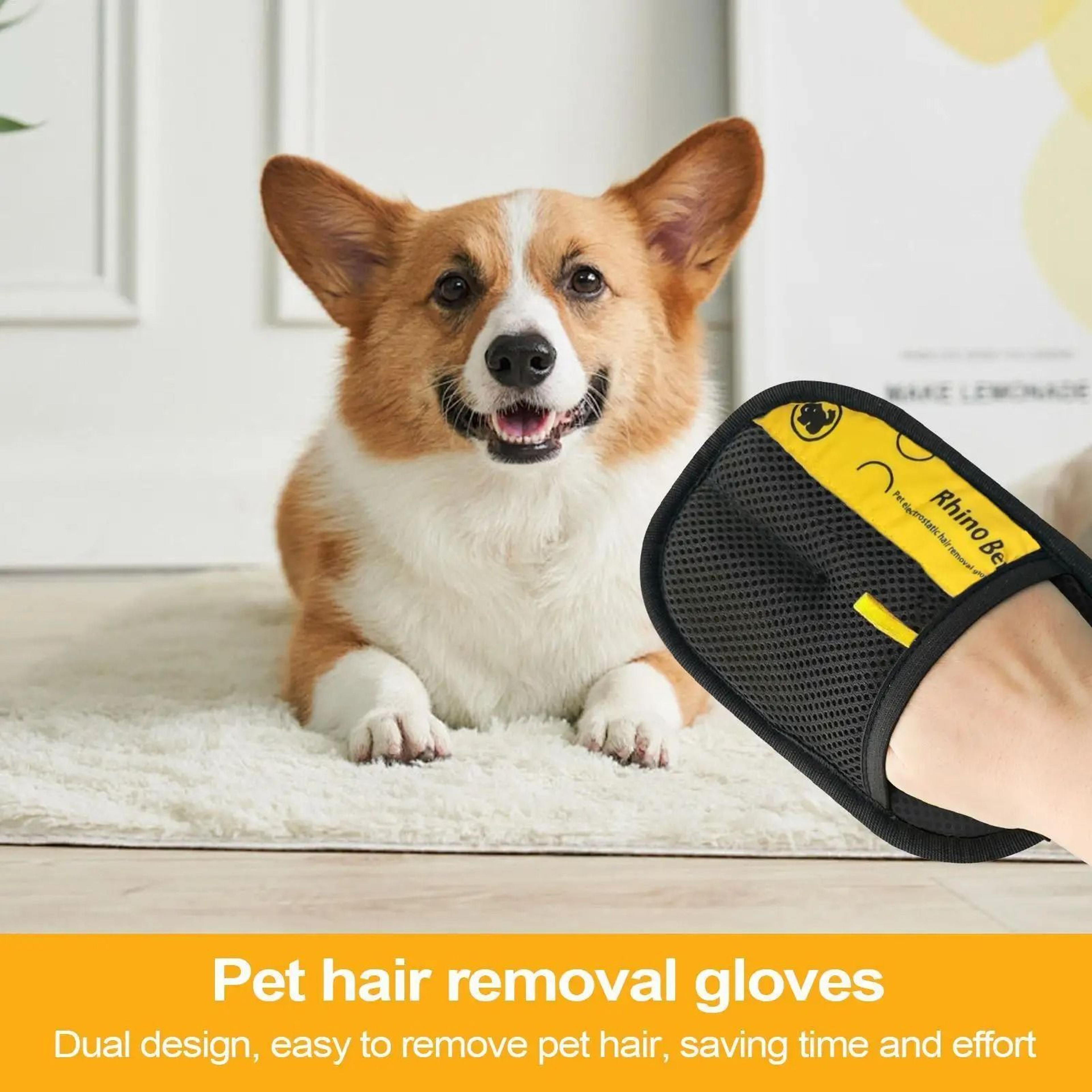 double sided pet grooming gloves