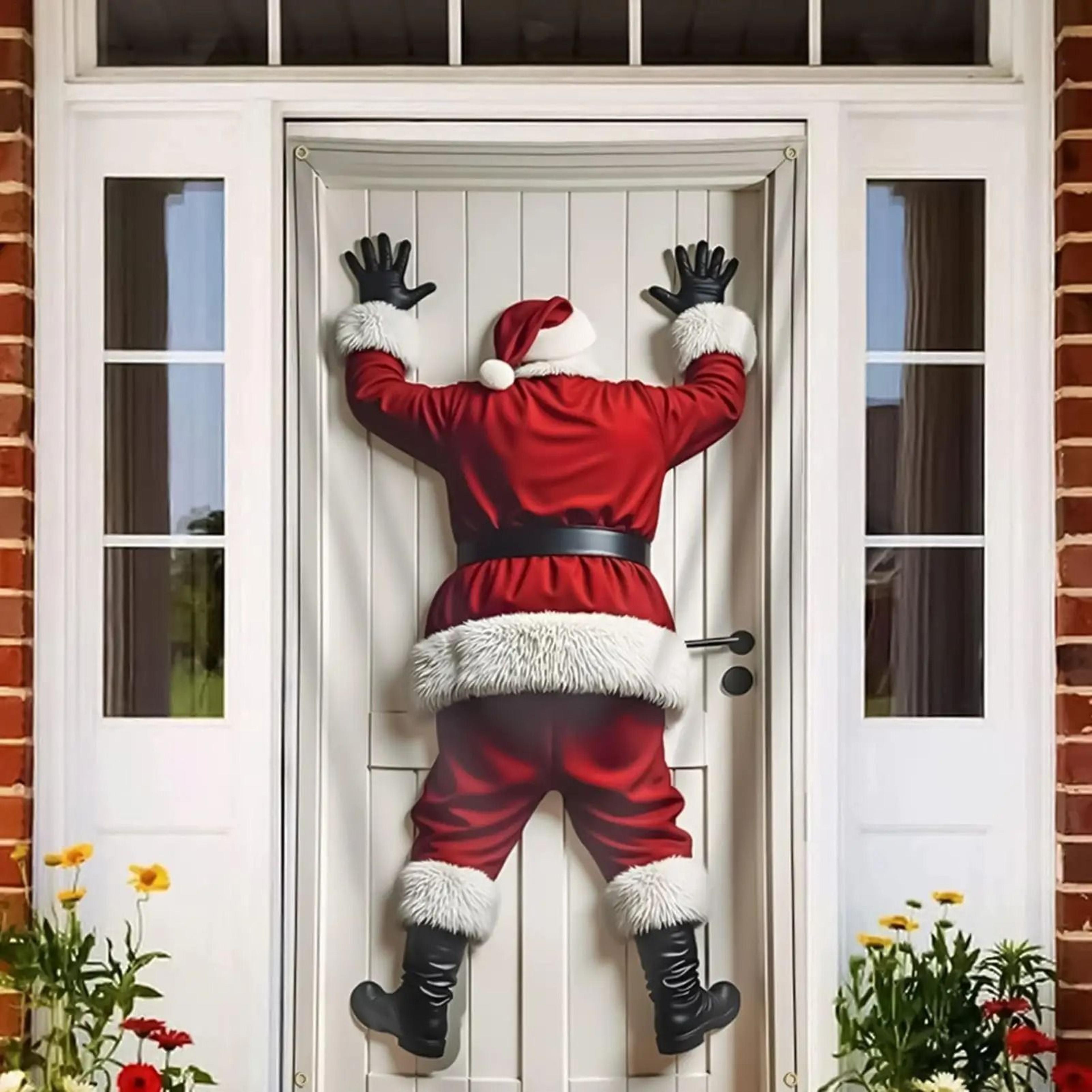 santa claus christmas door cover decoration