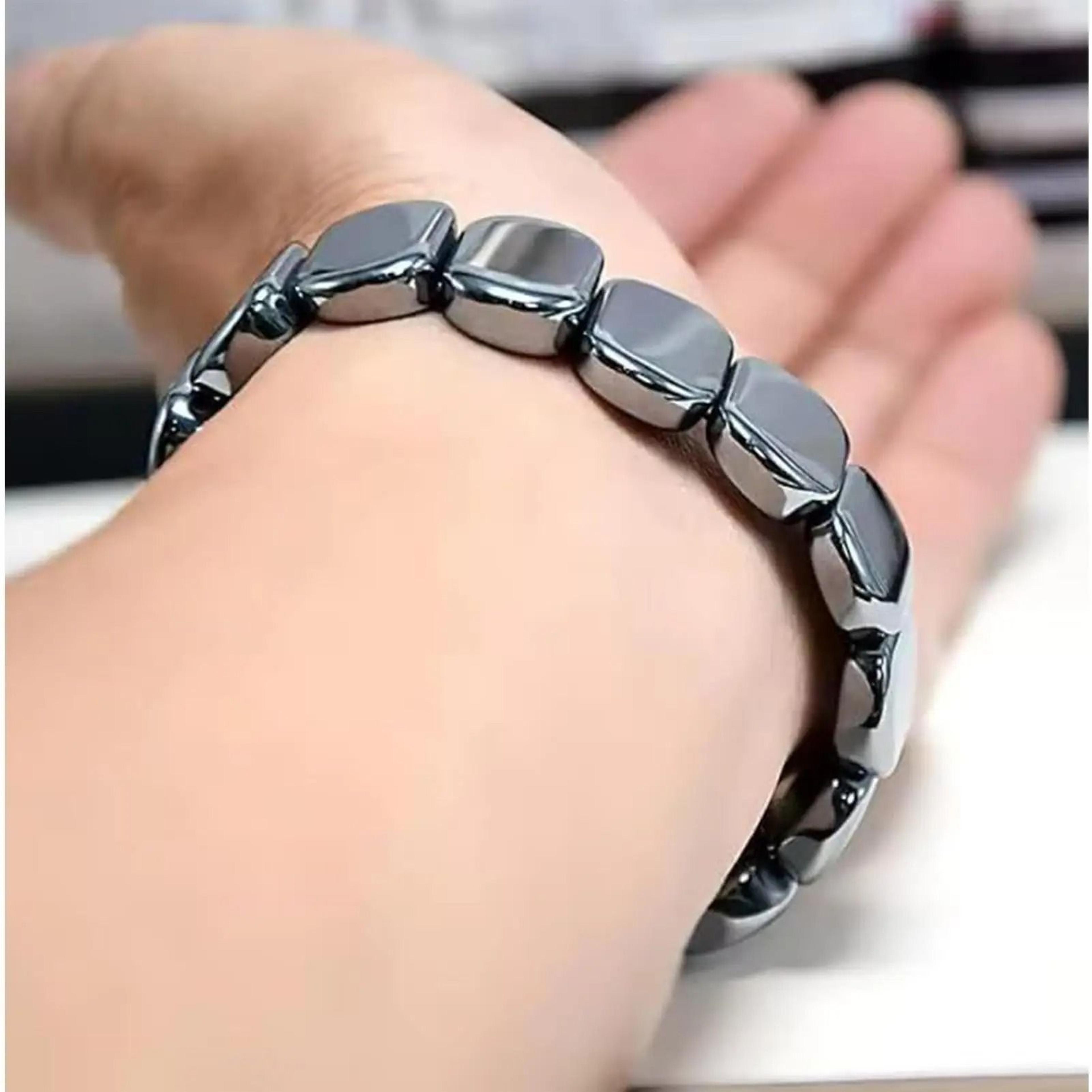 natural hematite bracelet for men