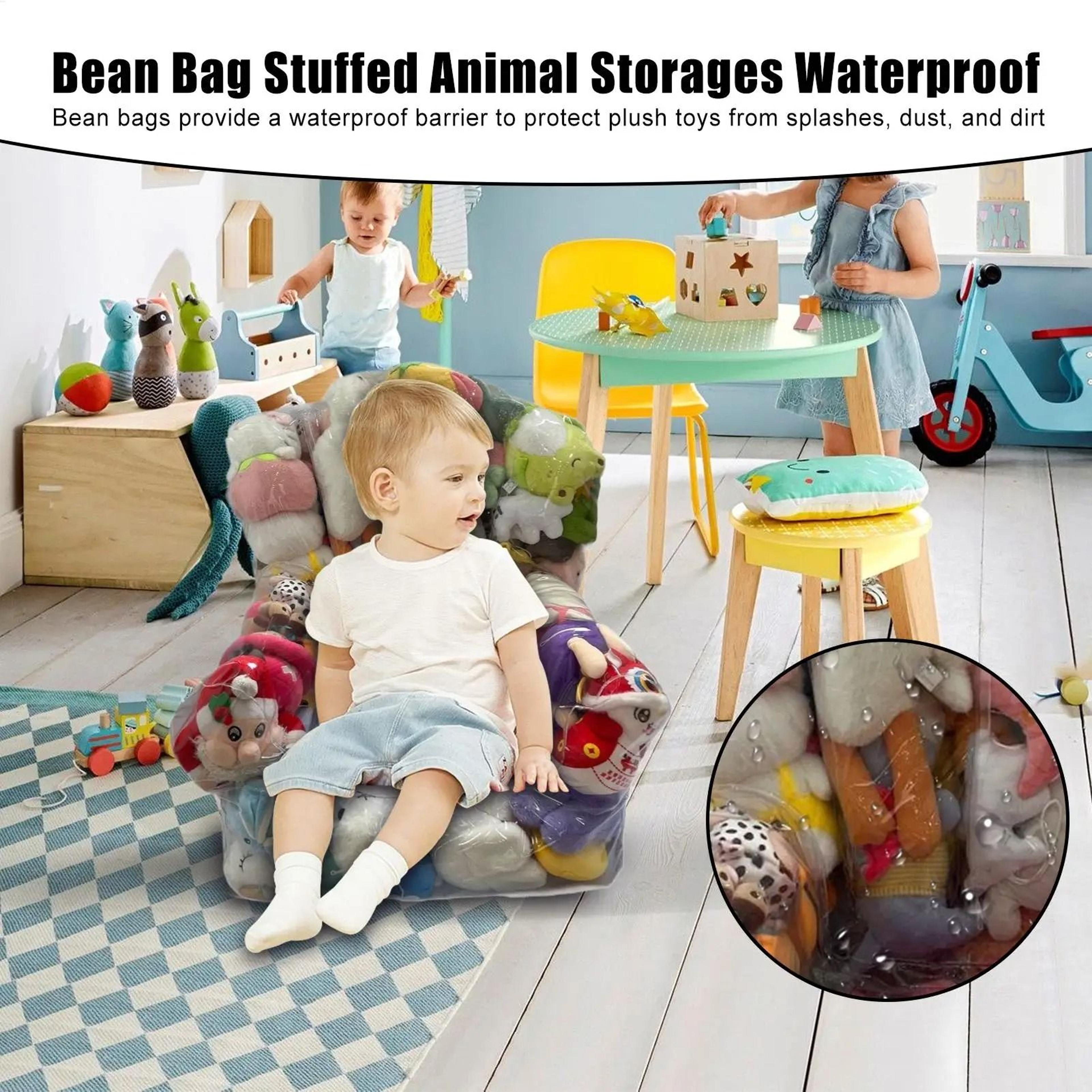 clear stuffable bean bag chair cover