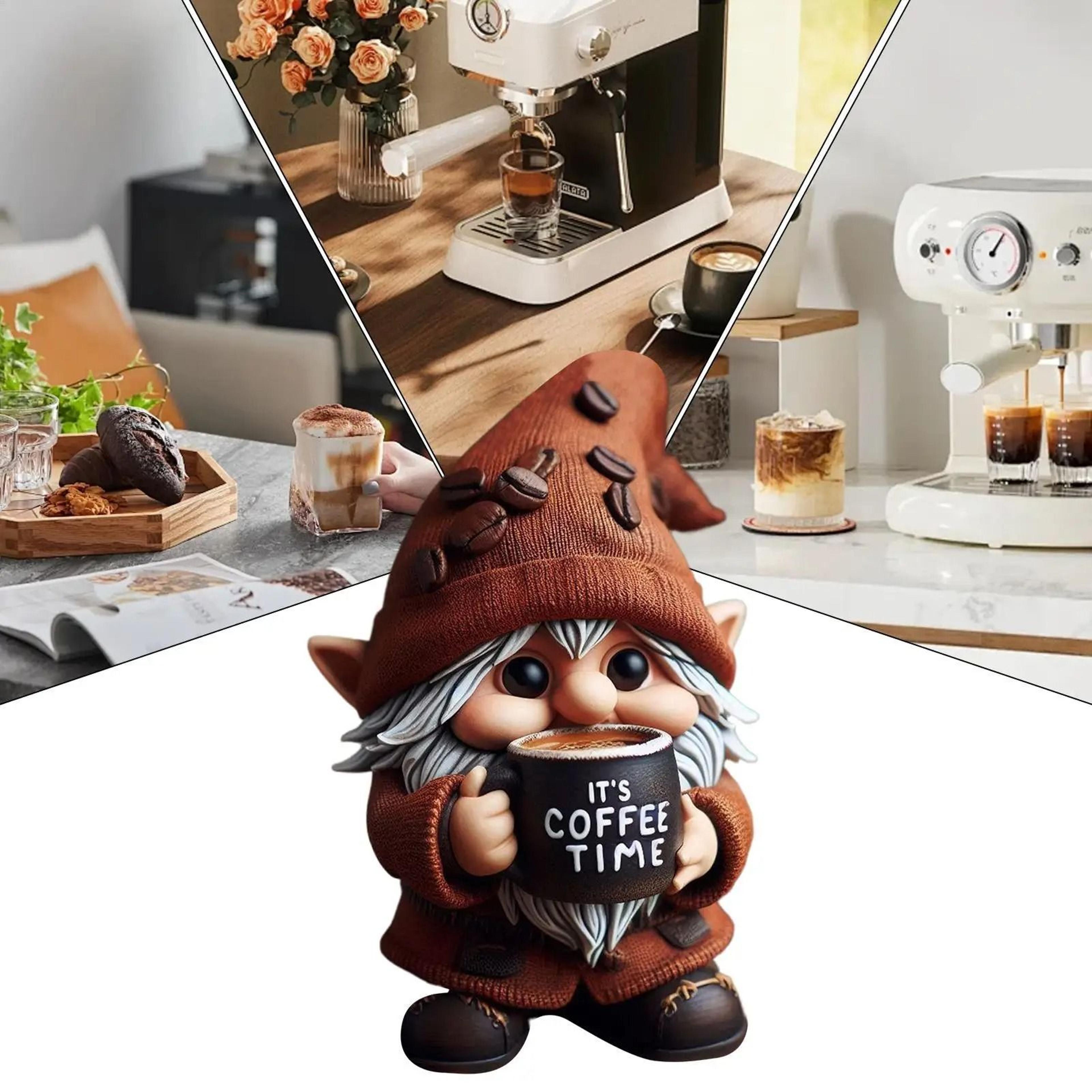 coffee gnome kitchen figurine decoration