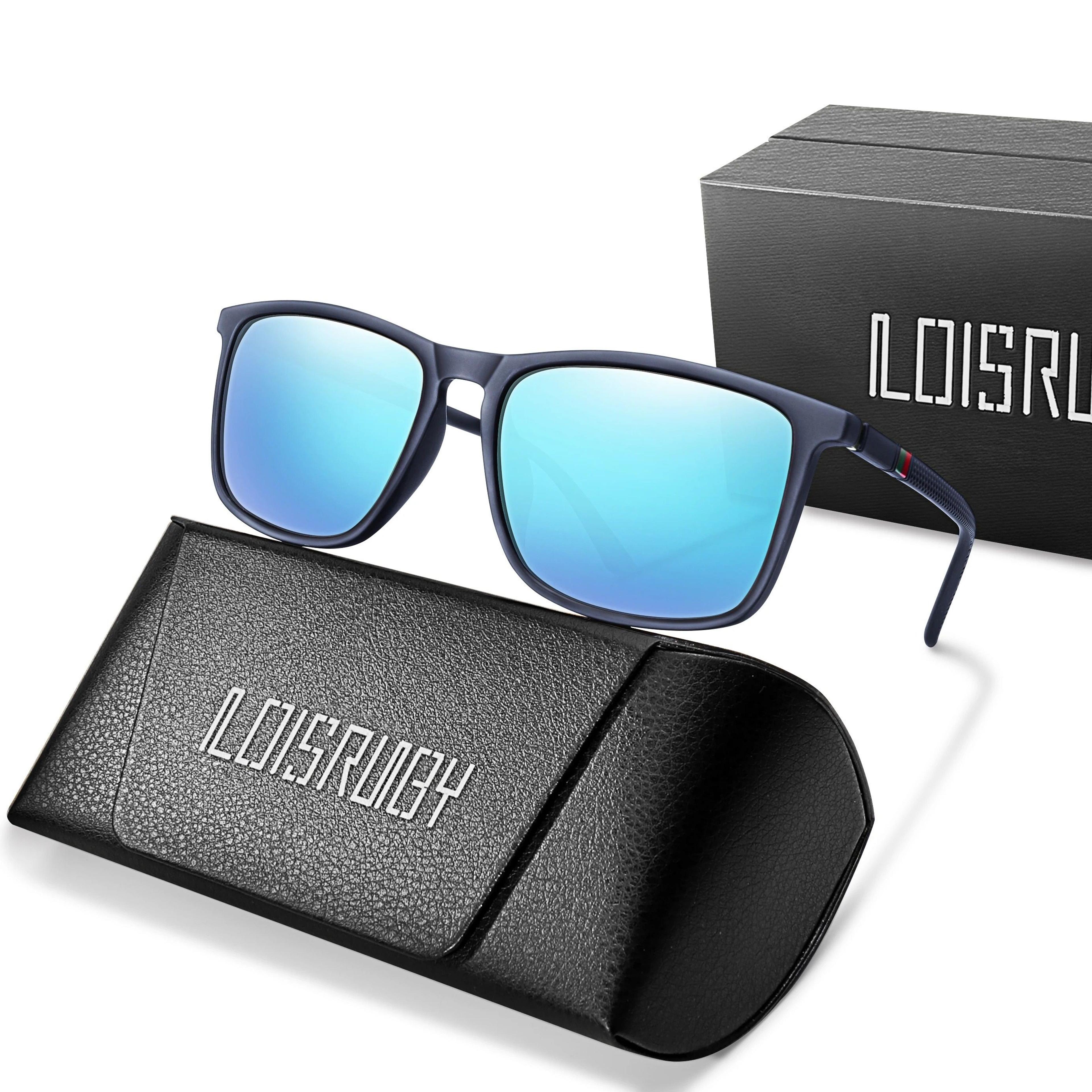 vintage square polarized sports sunglasses