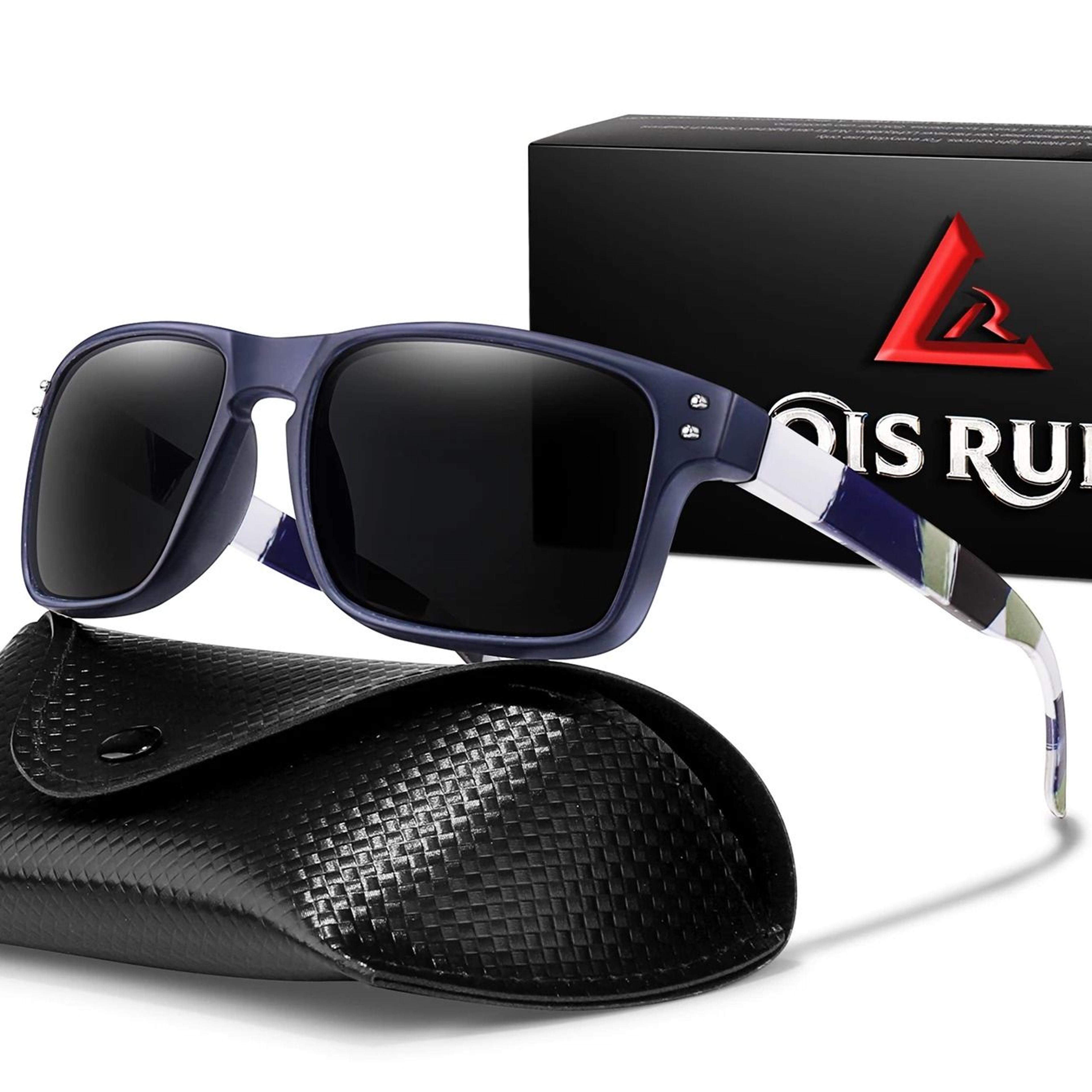 unisex polarized sports sunglasses with uv protection and protective case
