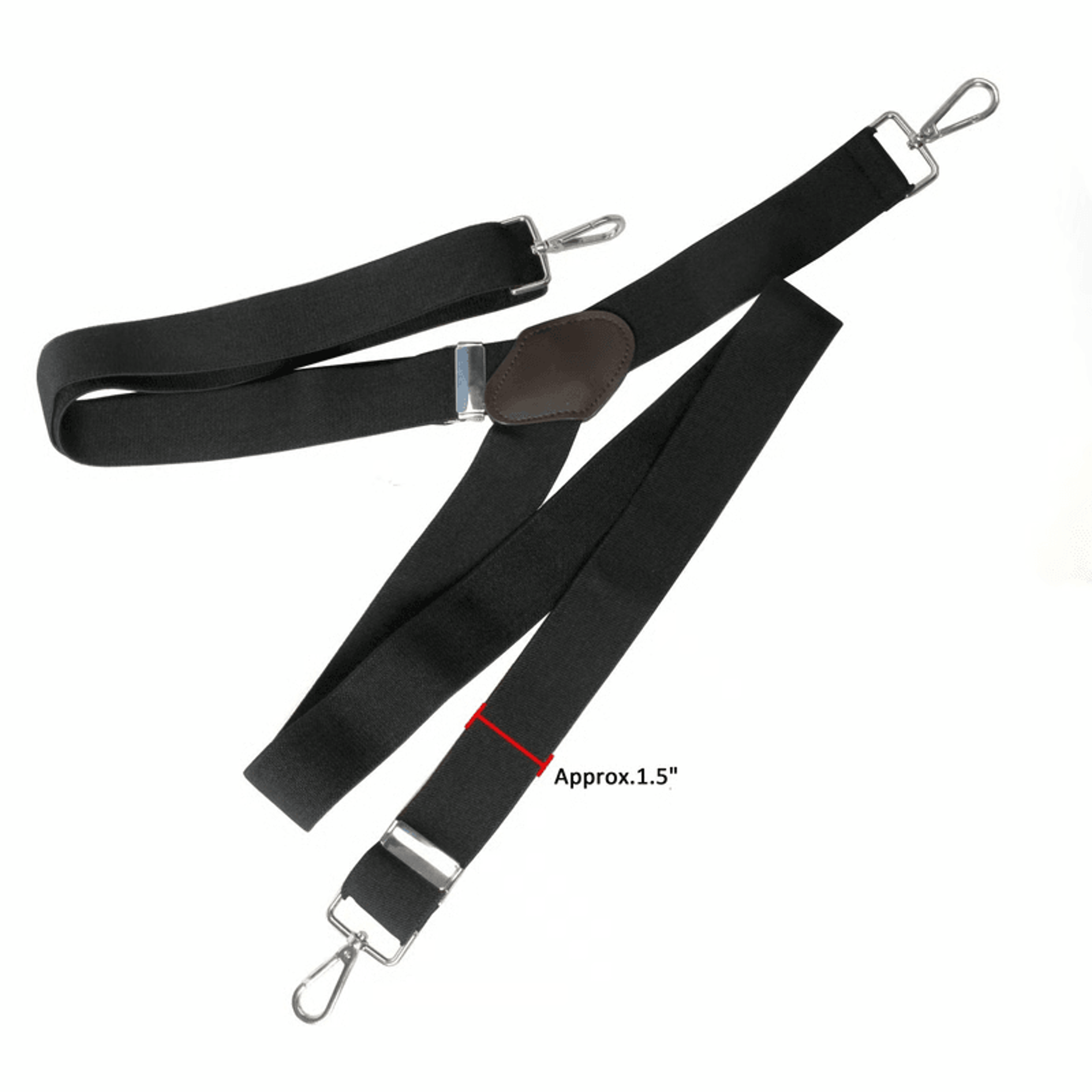 men's heavy duty work suspenders with y-back design & secure belt loop hook clips
