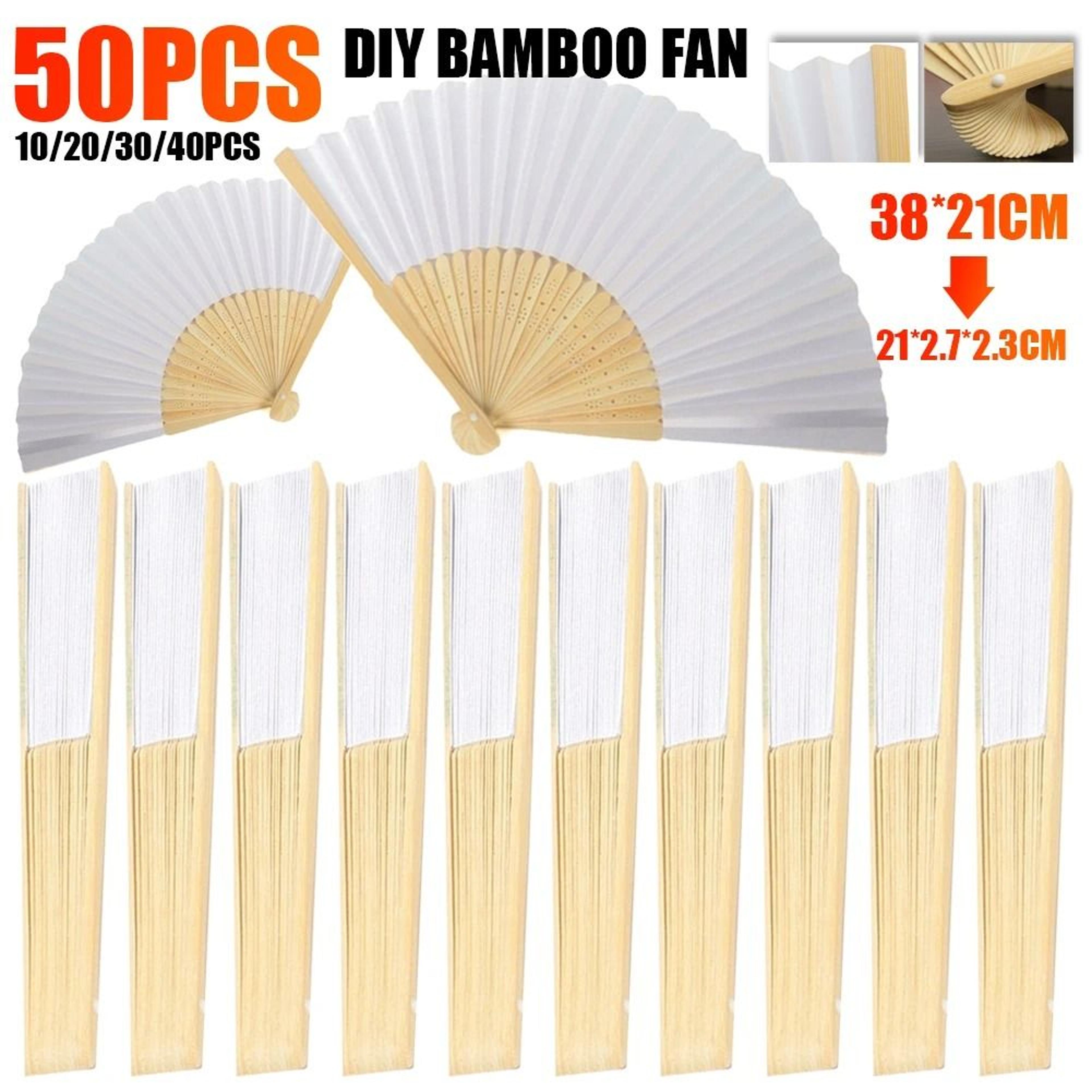 blank paper folding fans for diy painting calligraphy and crafts