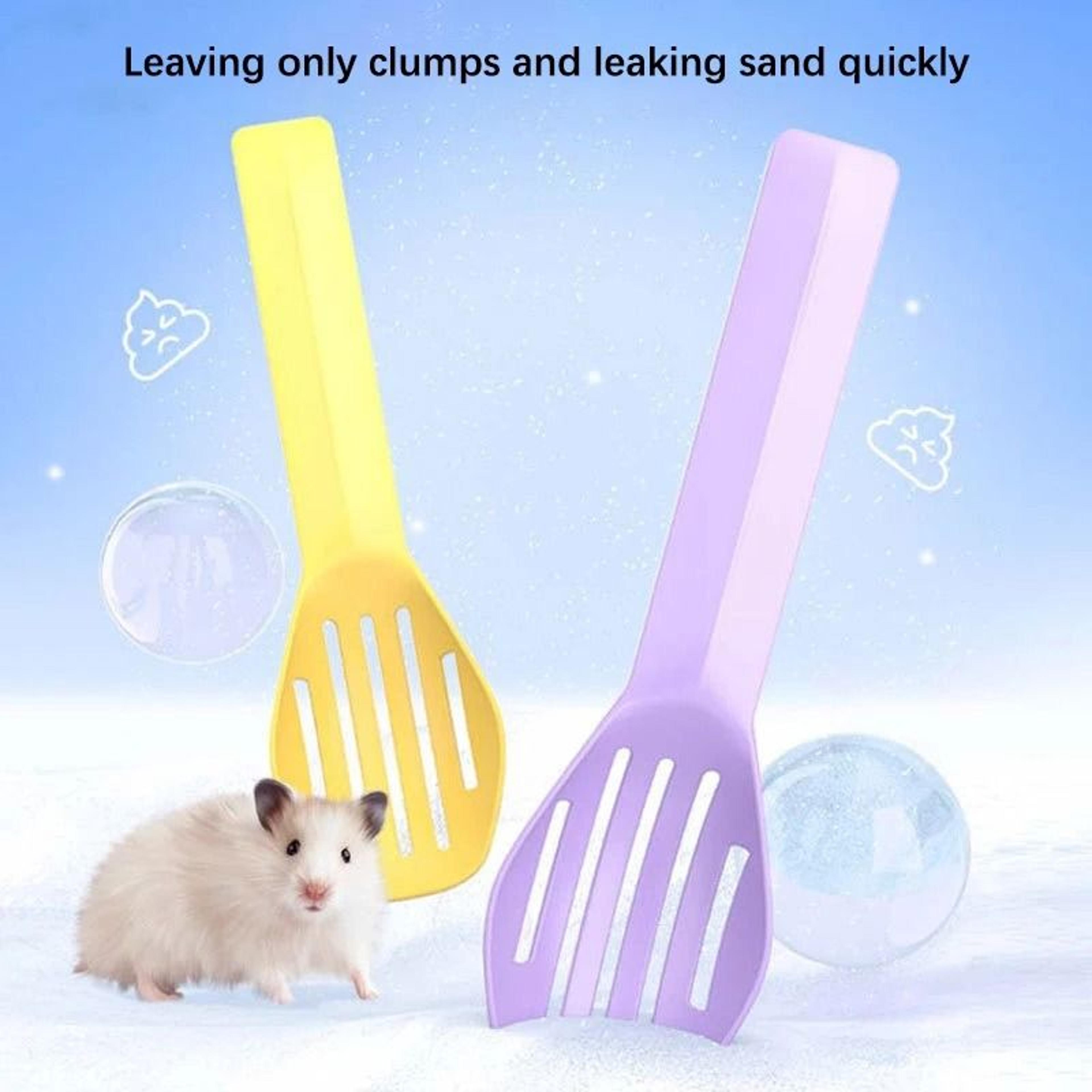 pet litter scoop for small animals with durable plastic construction
