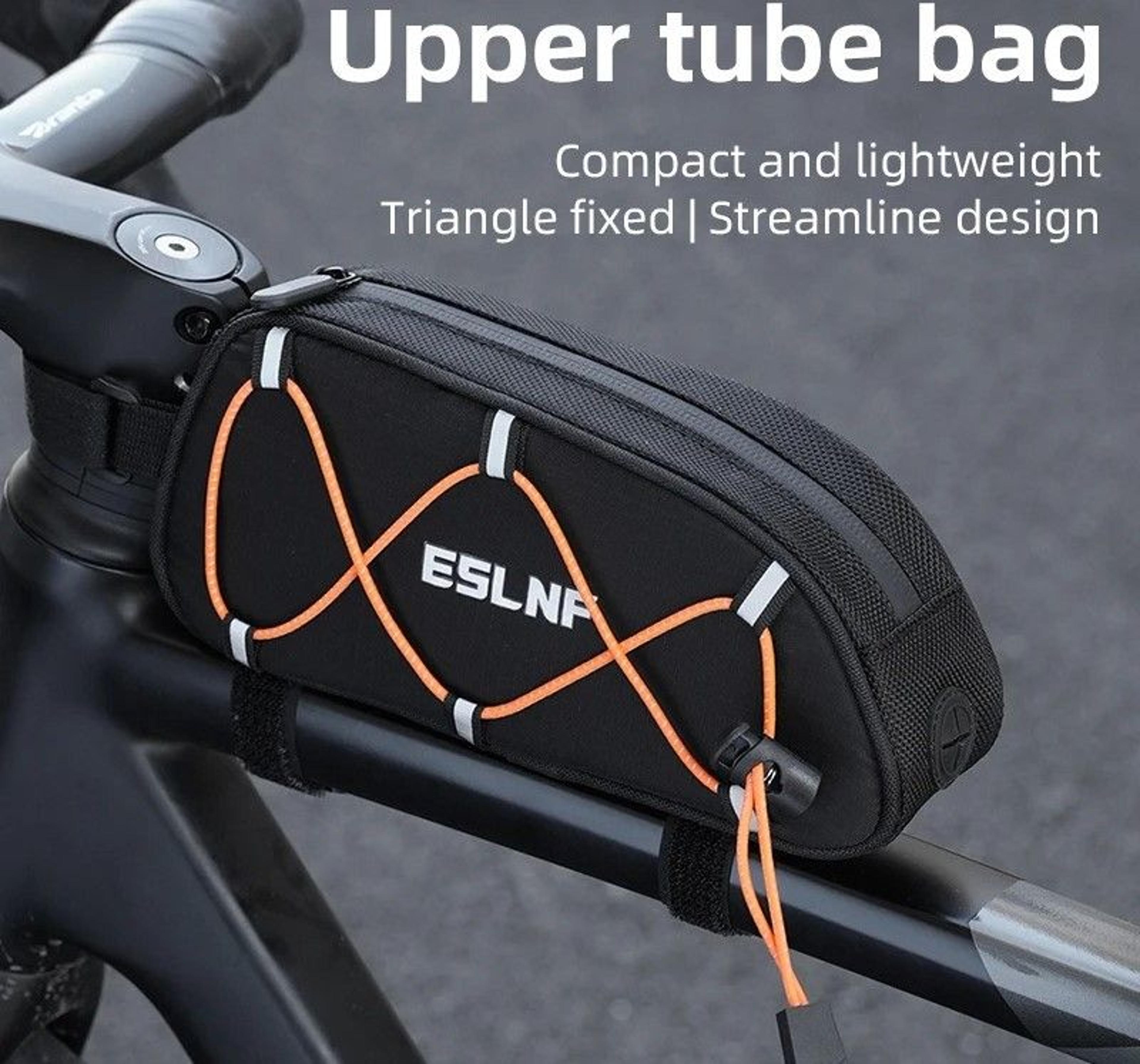 waterproof reflective bicycle frame bag for front top tube storage