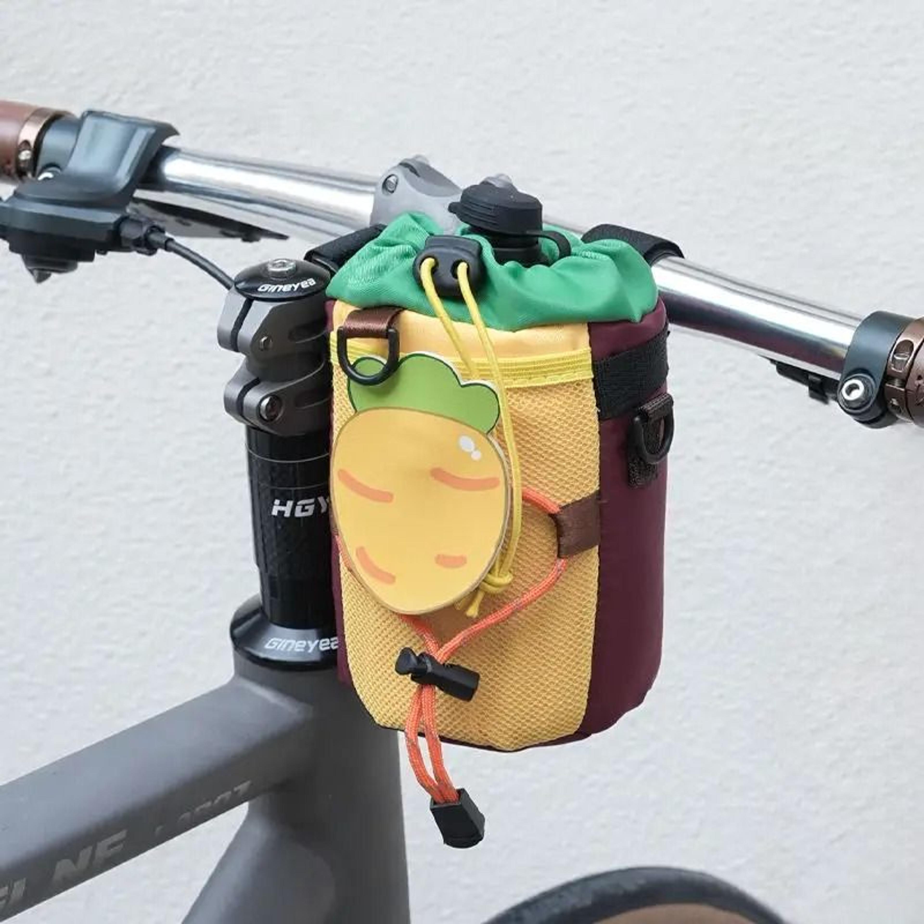 cycling front bottle pouch and handlebar water bottle cage bag