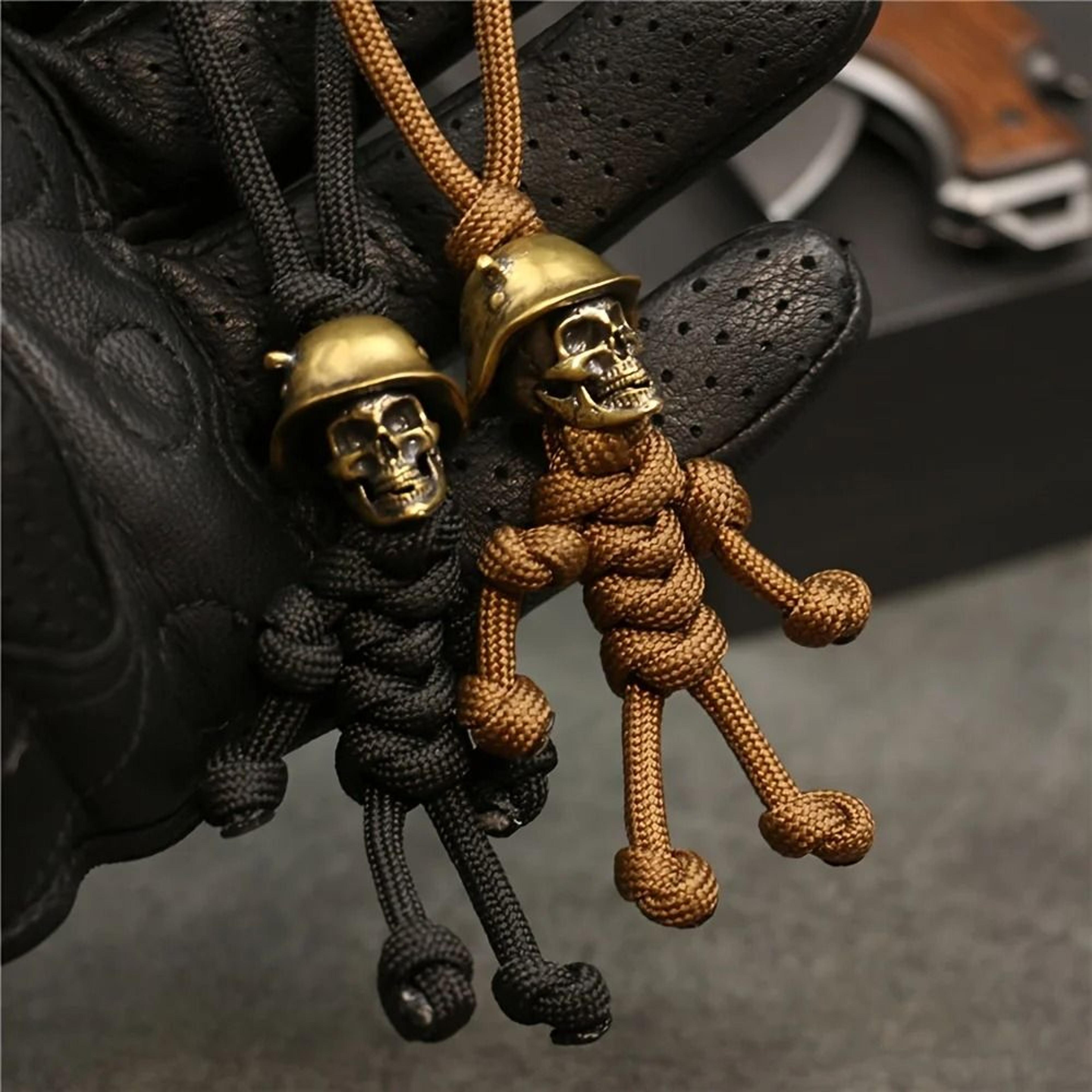 creative skull soldier keychain for bags and keys