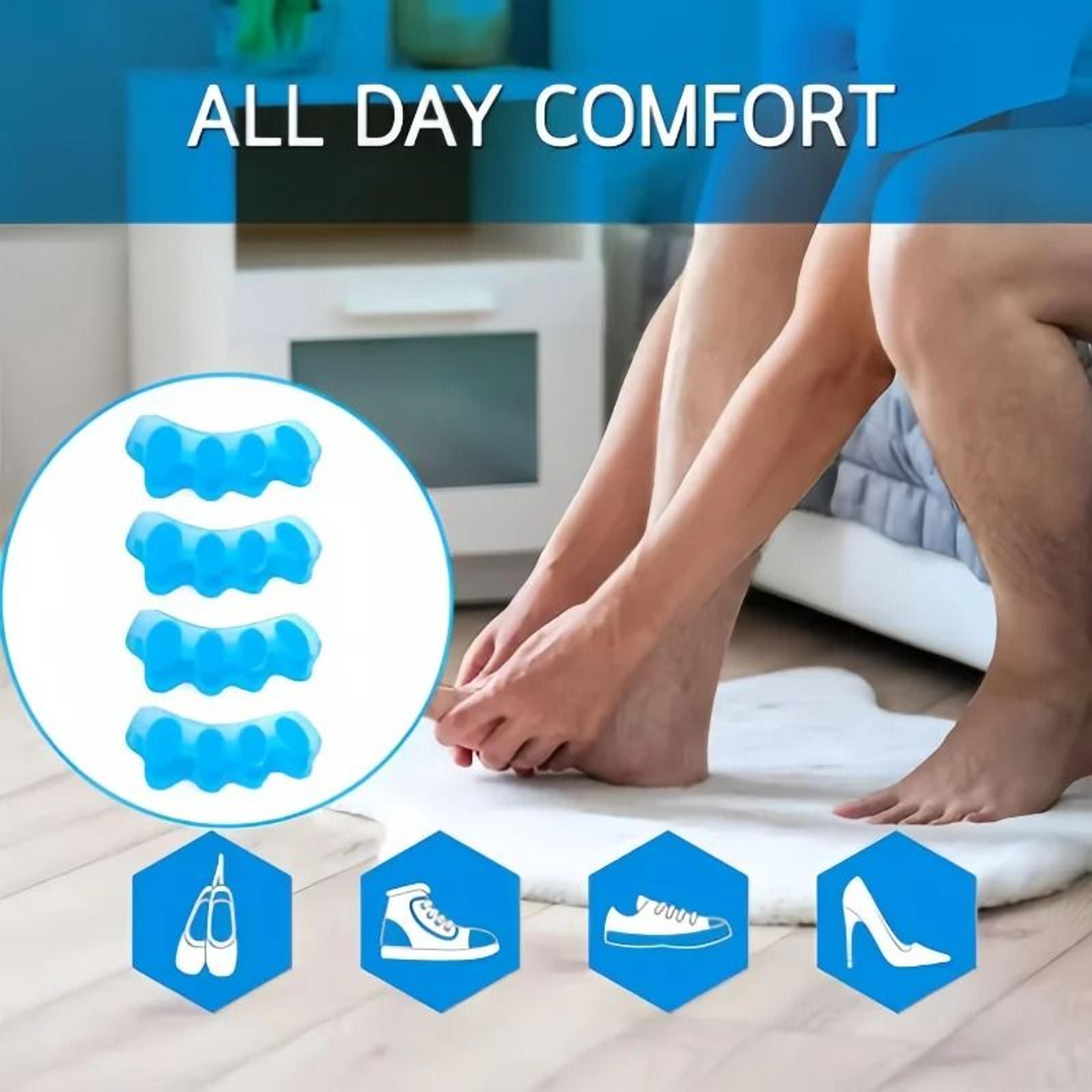 soft touch silicone toe spacers reusable foot separator set