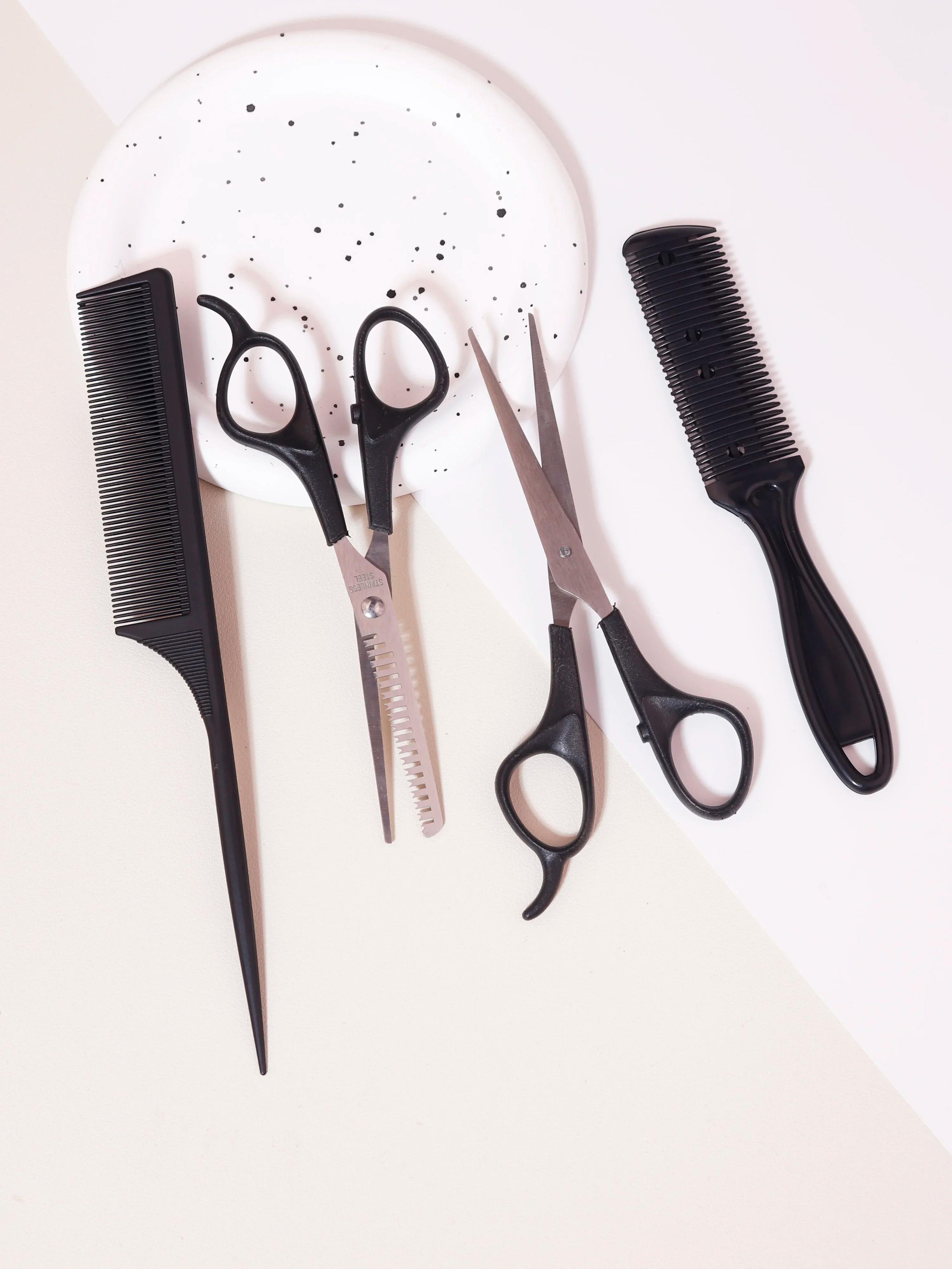 professional hairstyling tool set hair clippers combs and thinning clippers