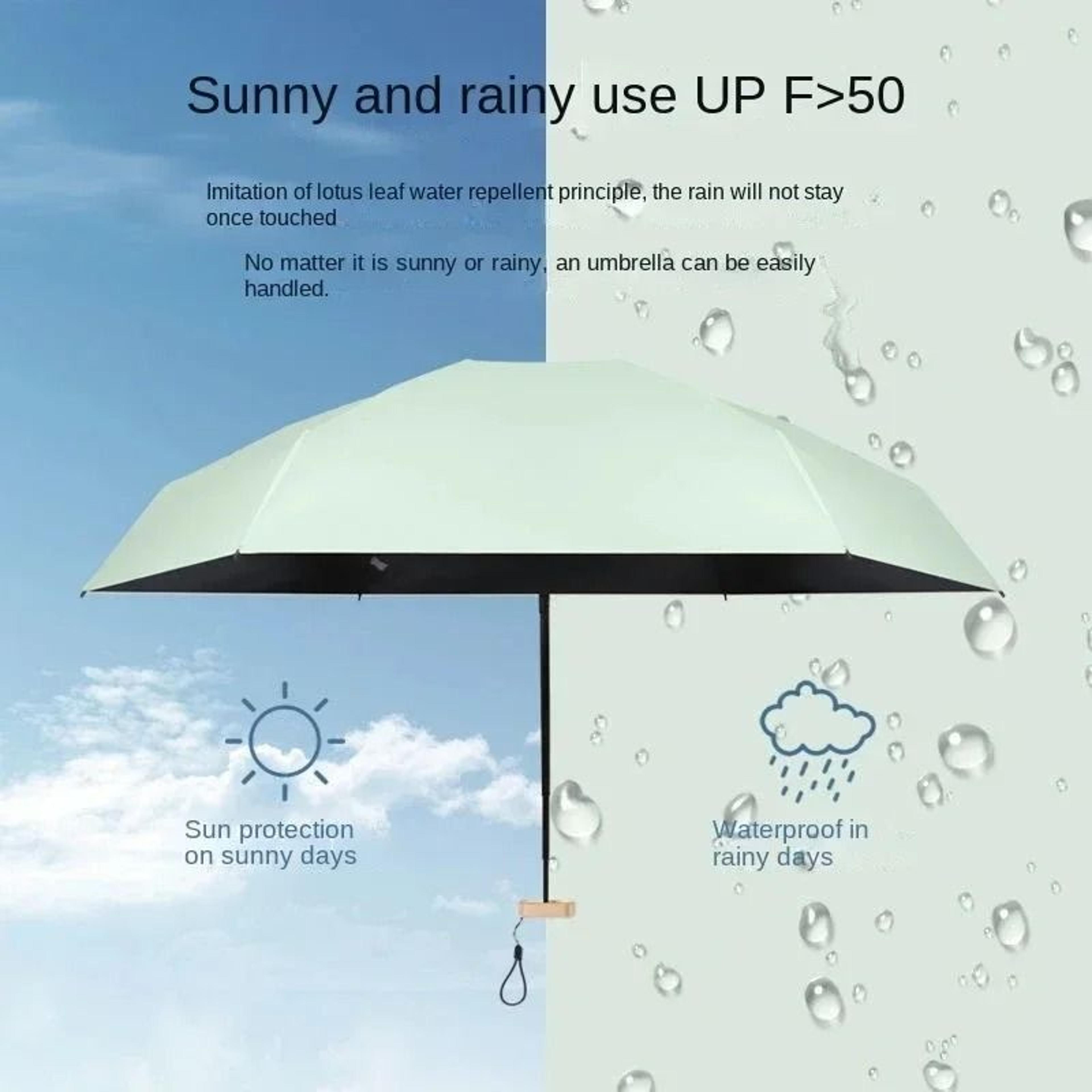 mini pocket sun and rain umbrella small folding uv protection