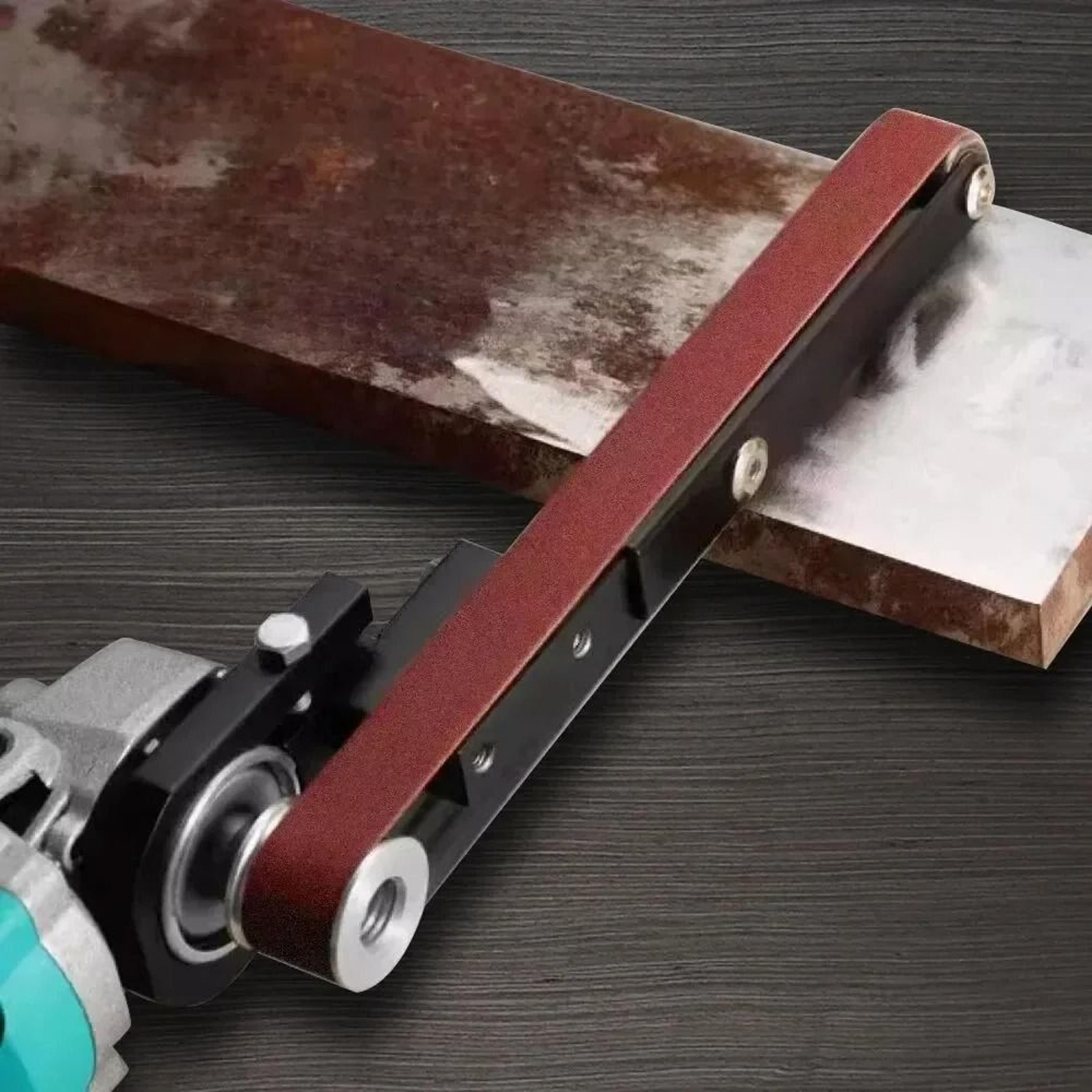 angle grinder belt sanding conversion tool for workshop projects