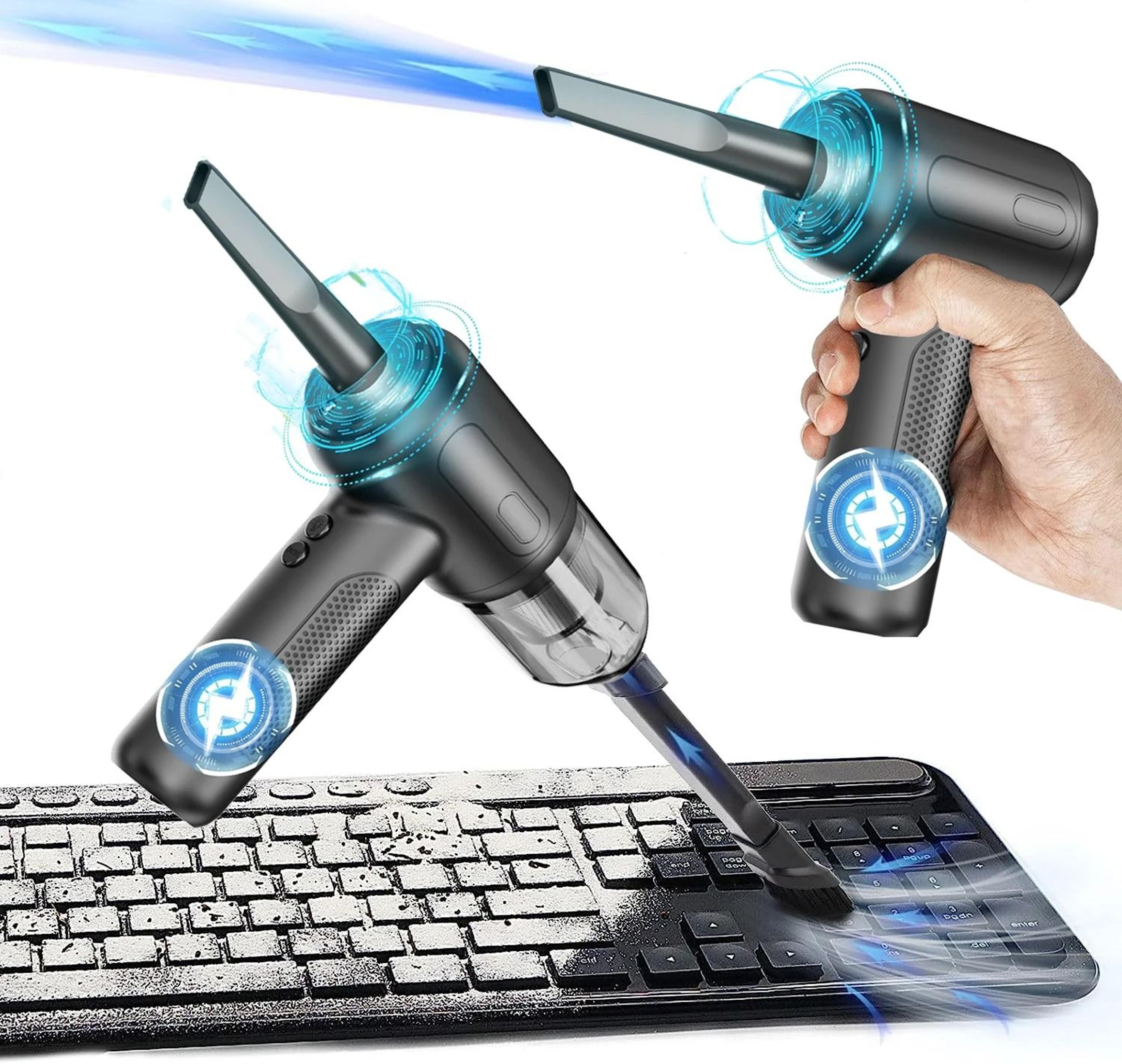high power mini handheld air duster with crevice tool