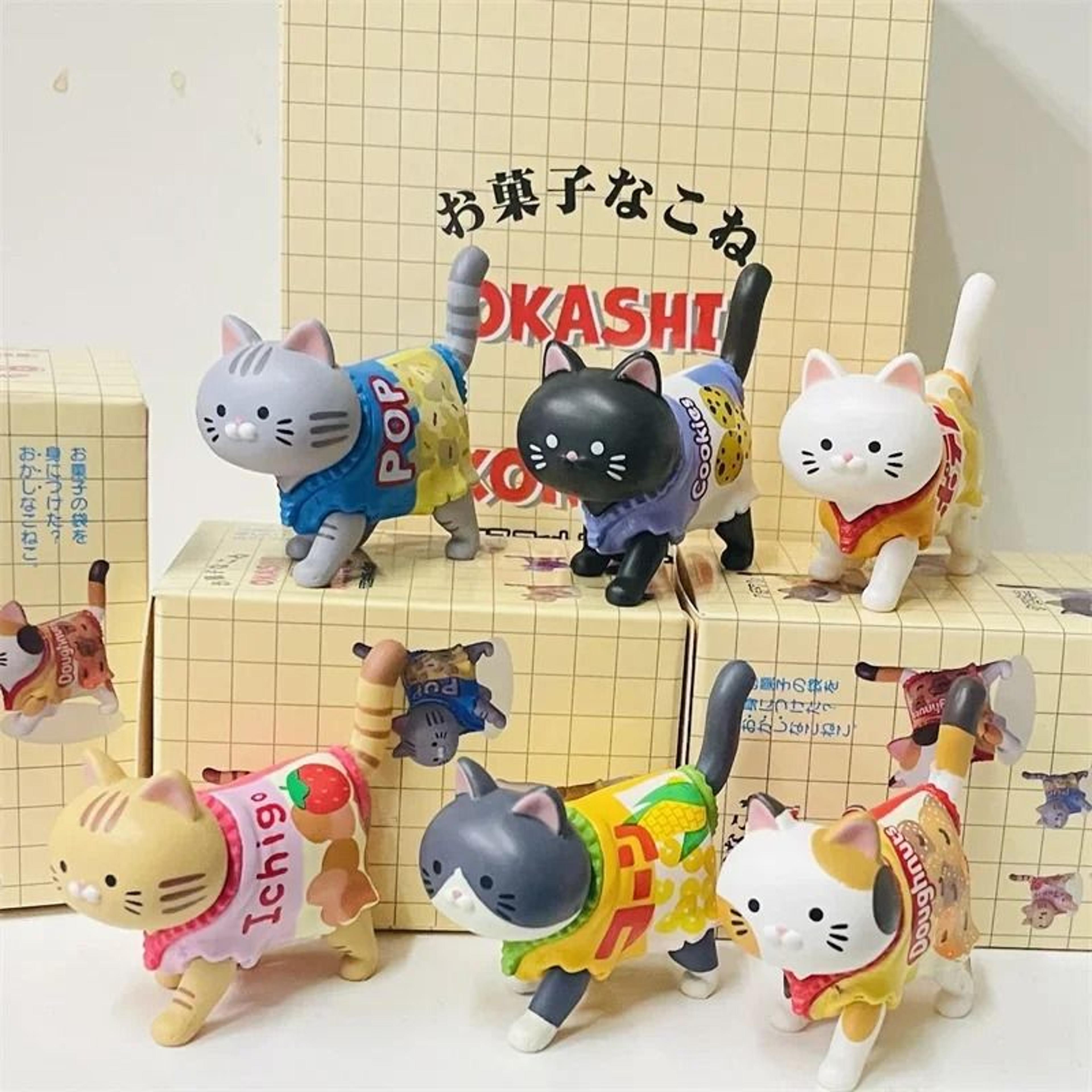 surprise cat figure blind box toy for kids holiday gift