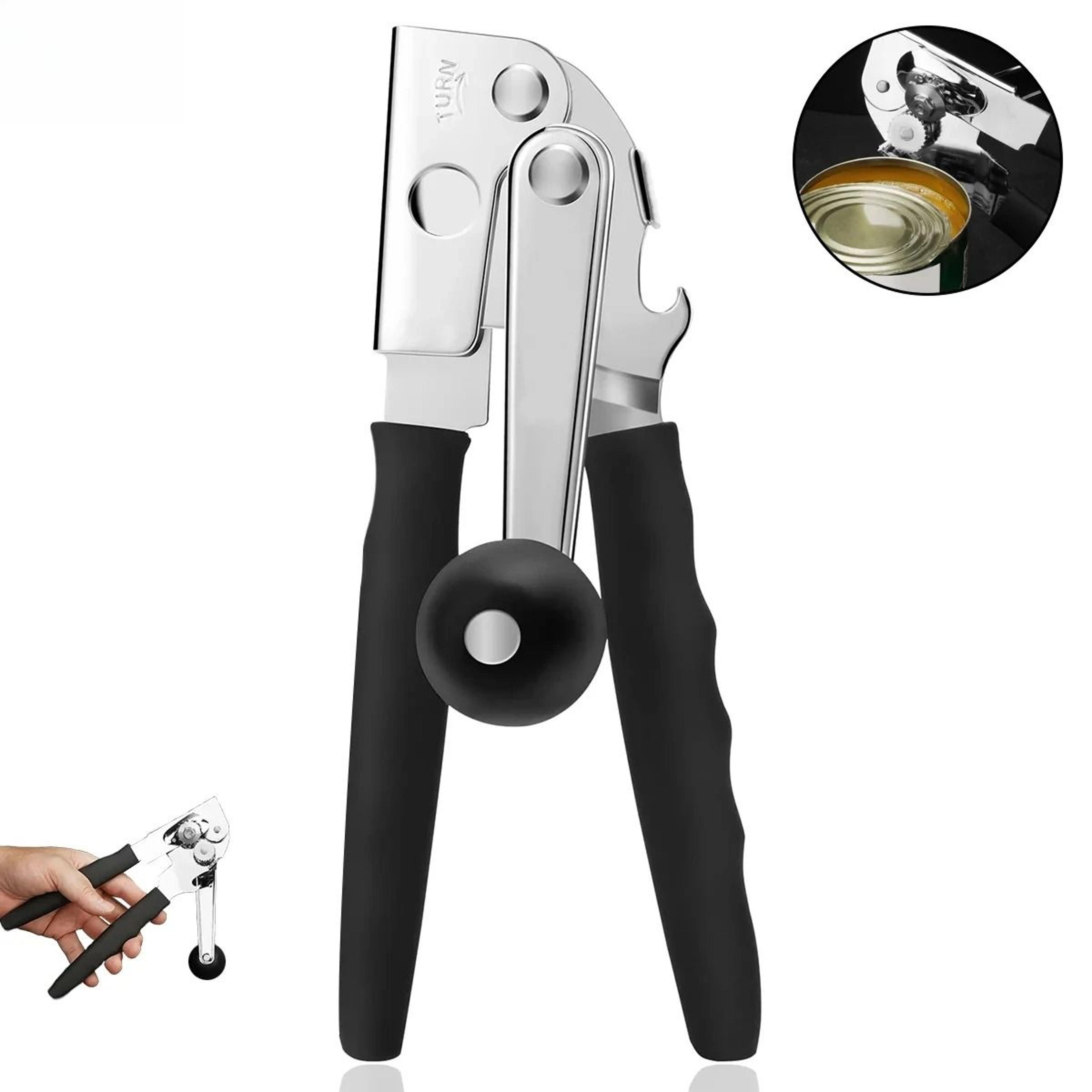 heavy duty manual can opener with extra long handles for big cans