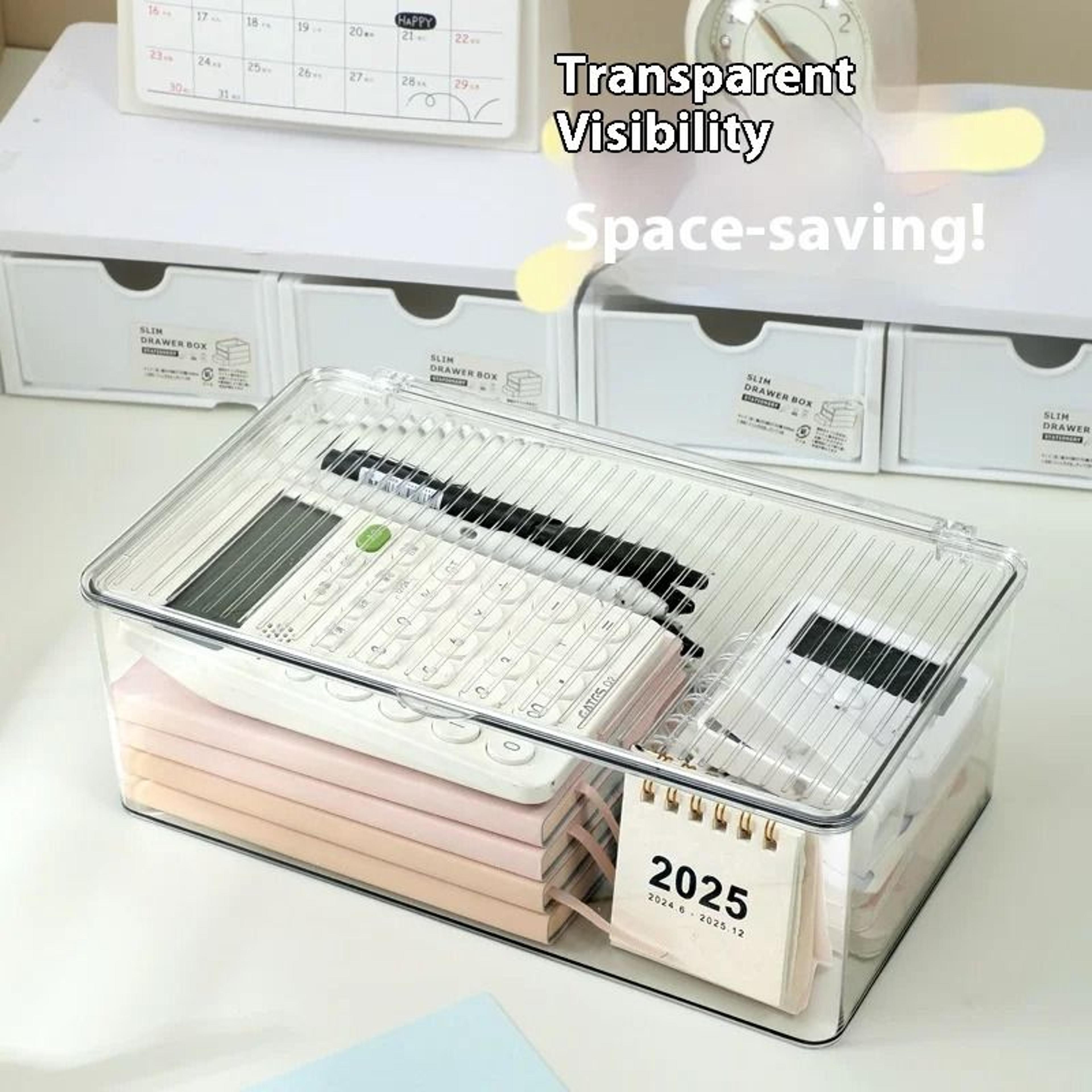 acrylic dustproof desktop storage box large capacity organizer