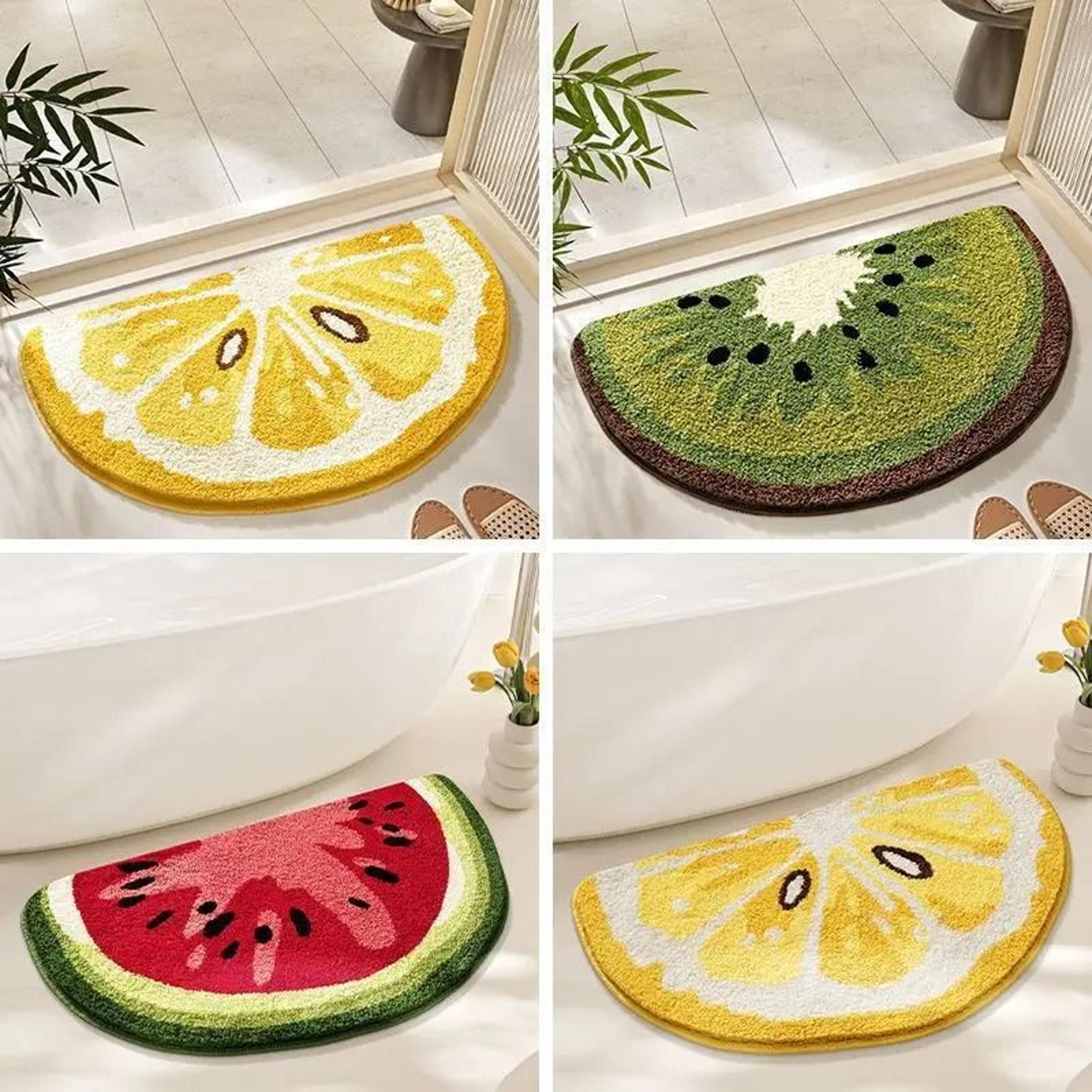 semi circular decorative floor mat for bathroom and bedroom