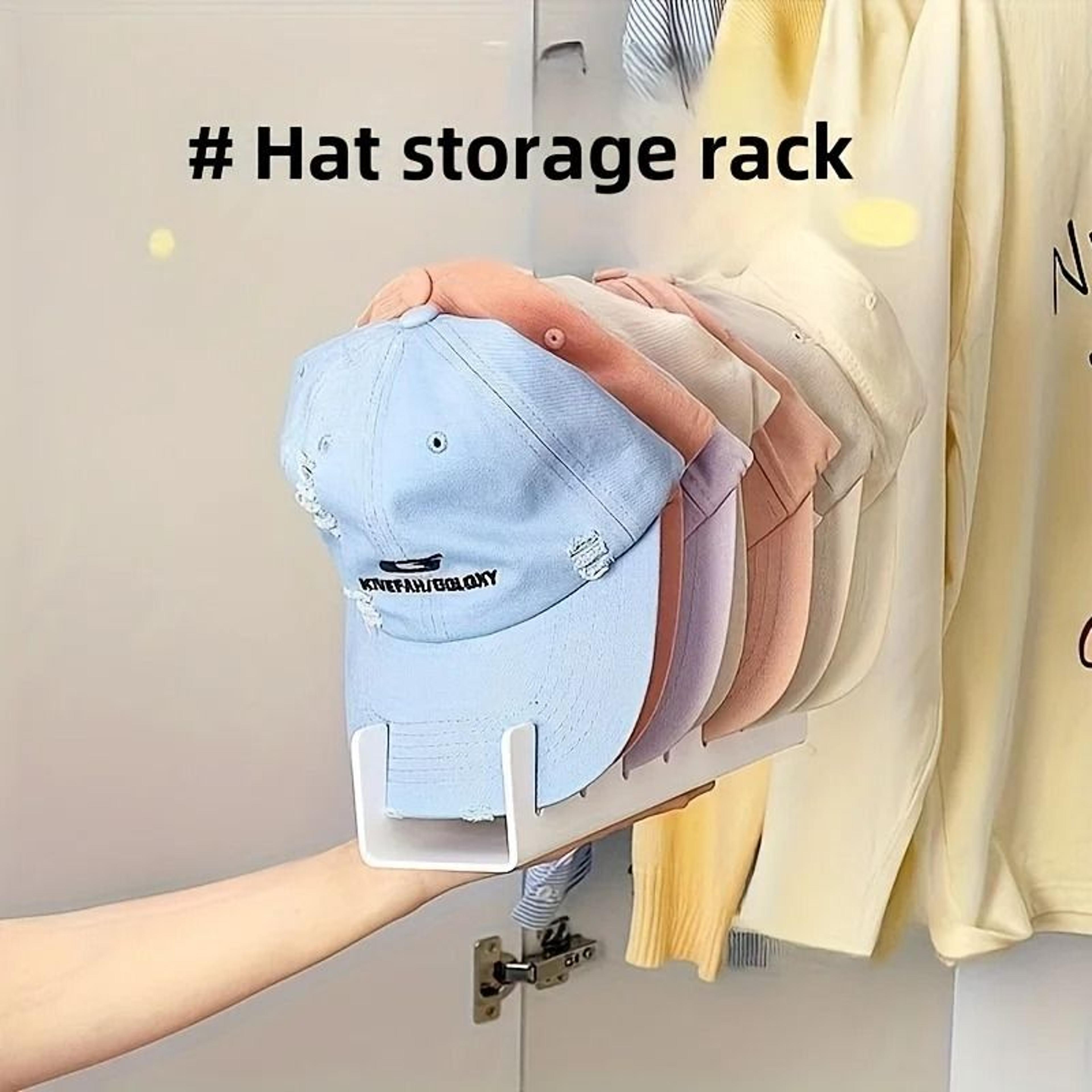 baseball cap storage rack with wardrobe hooks