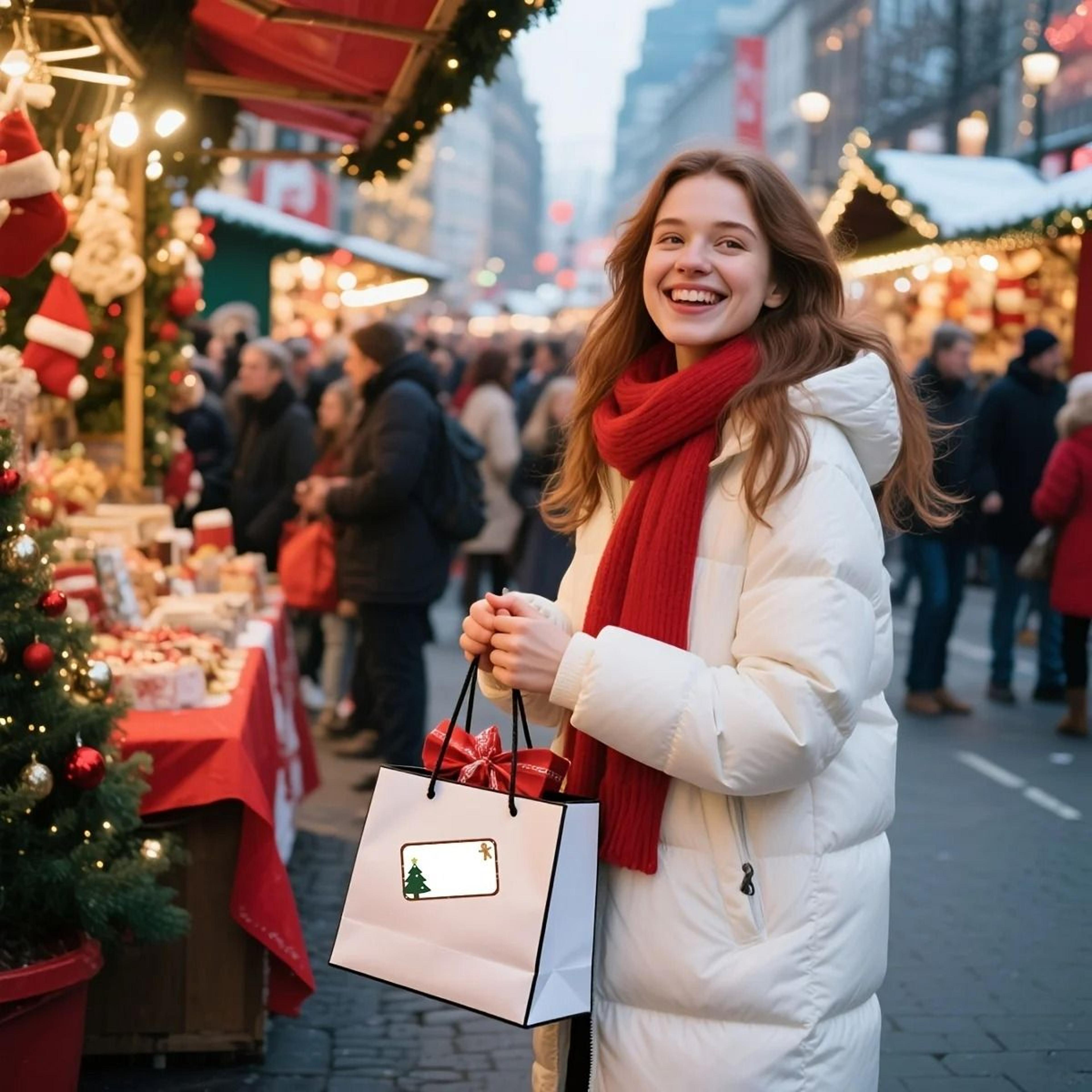 festive christmas gift tags with holiday designs