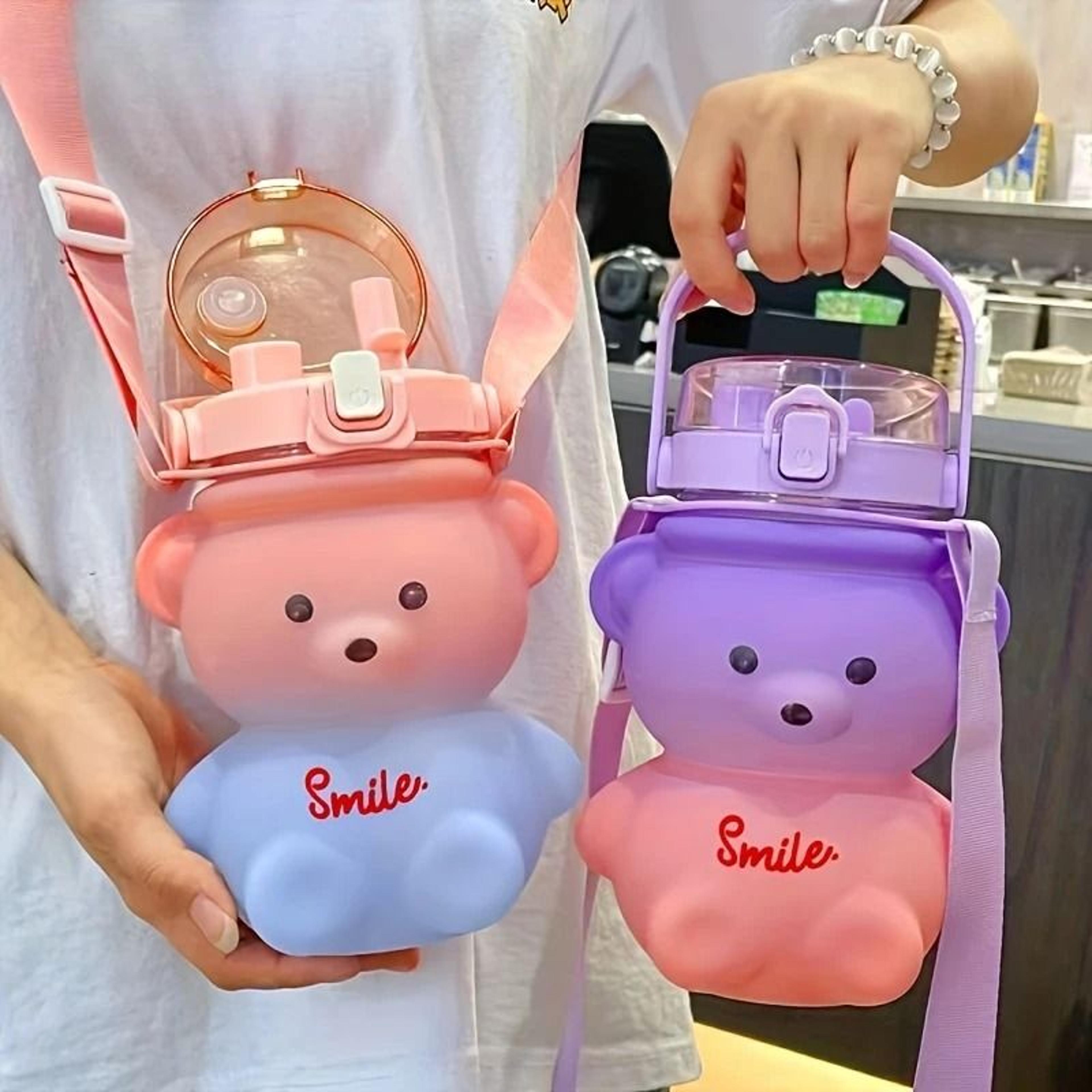 cute bear portable water bottle