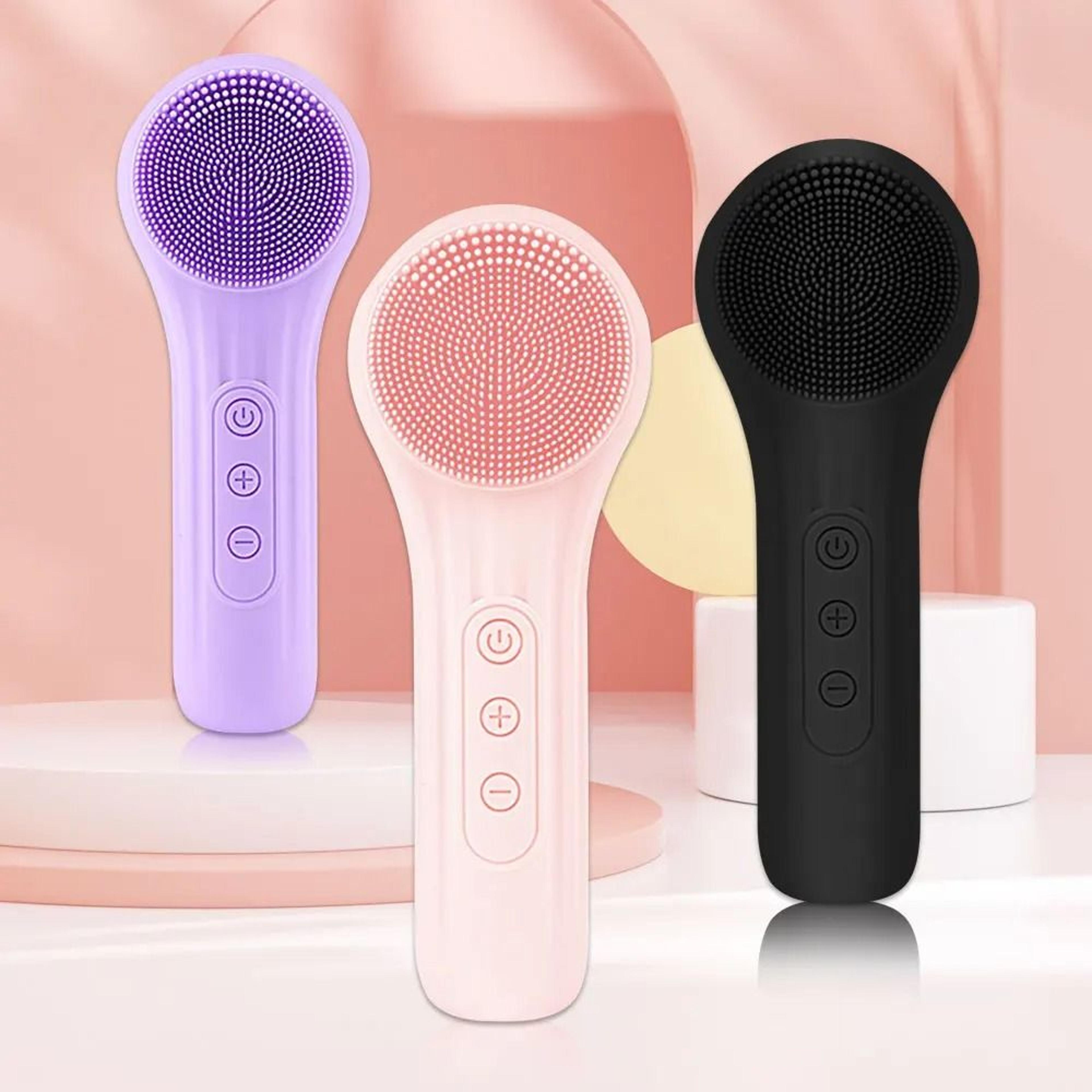 sonic silicone facial cleansing brush and massager
