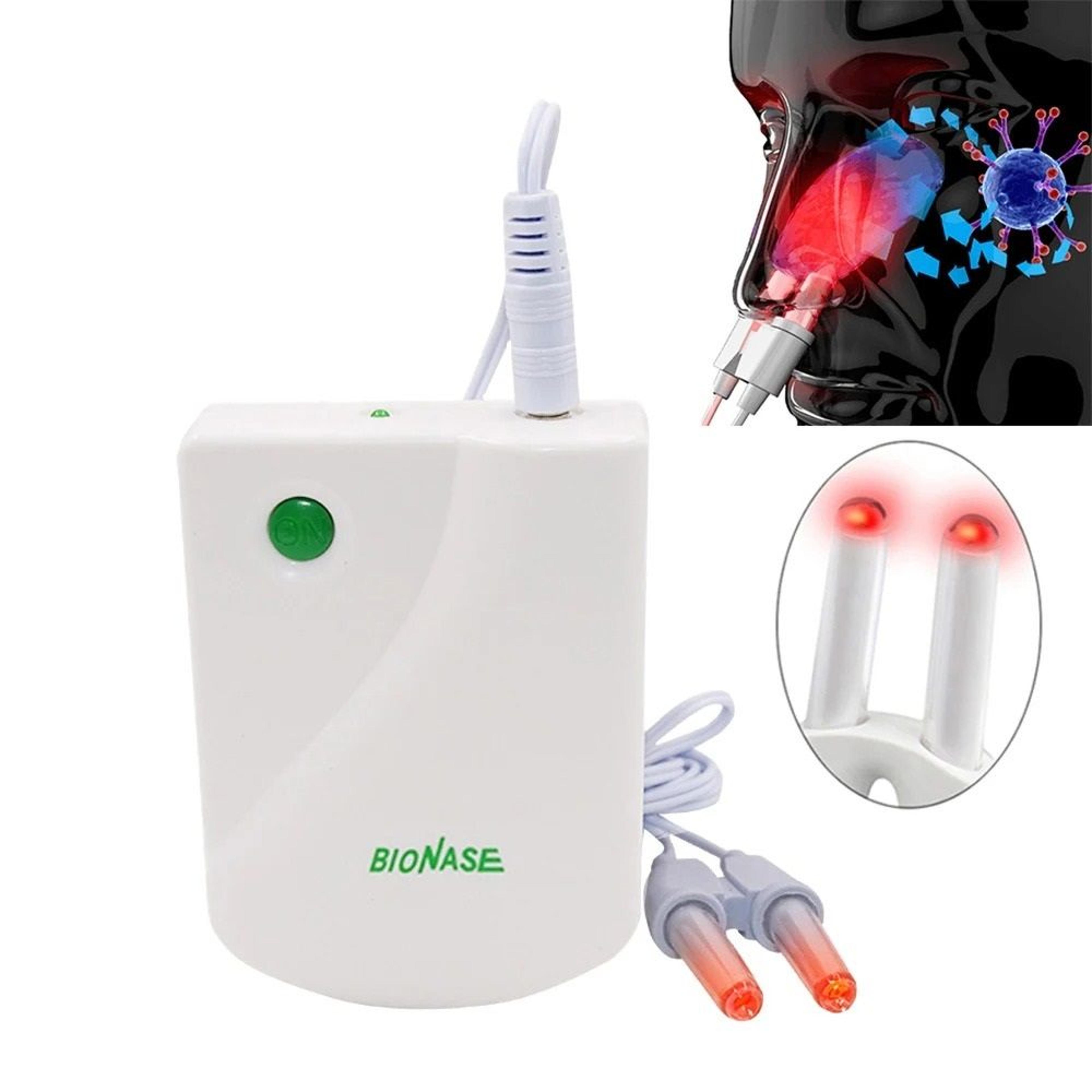 dual action sinus relief and nasal light therapy system