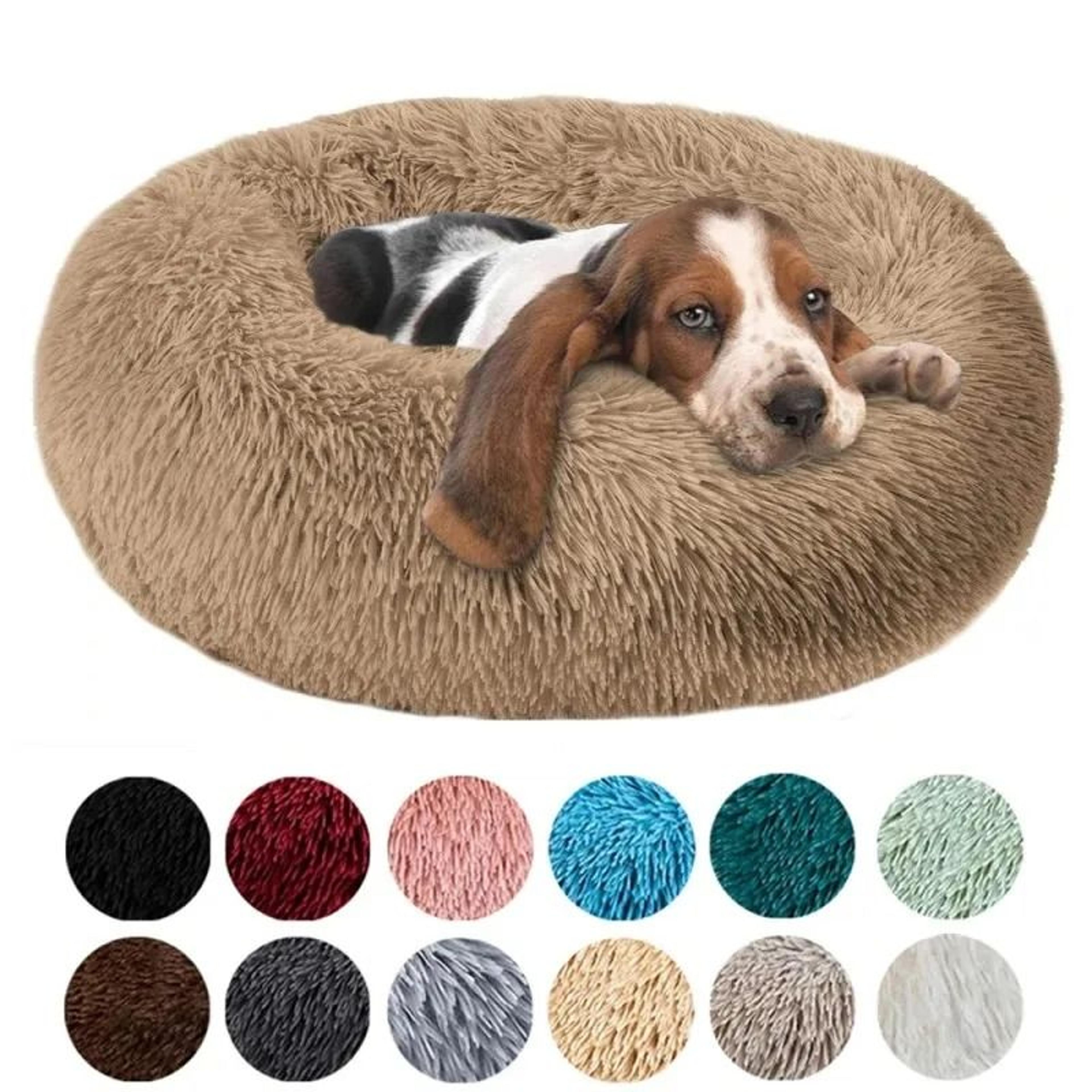 premium round long plush pet sanctuary