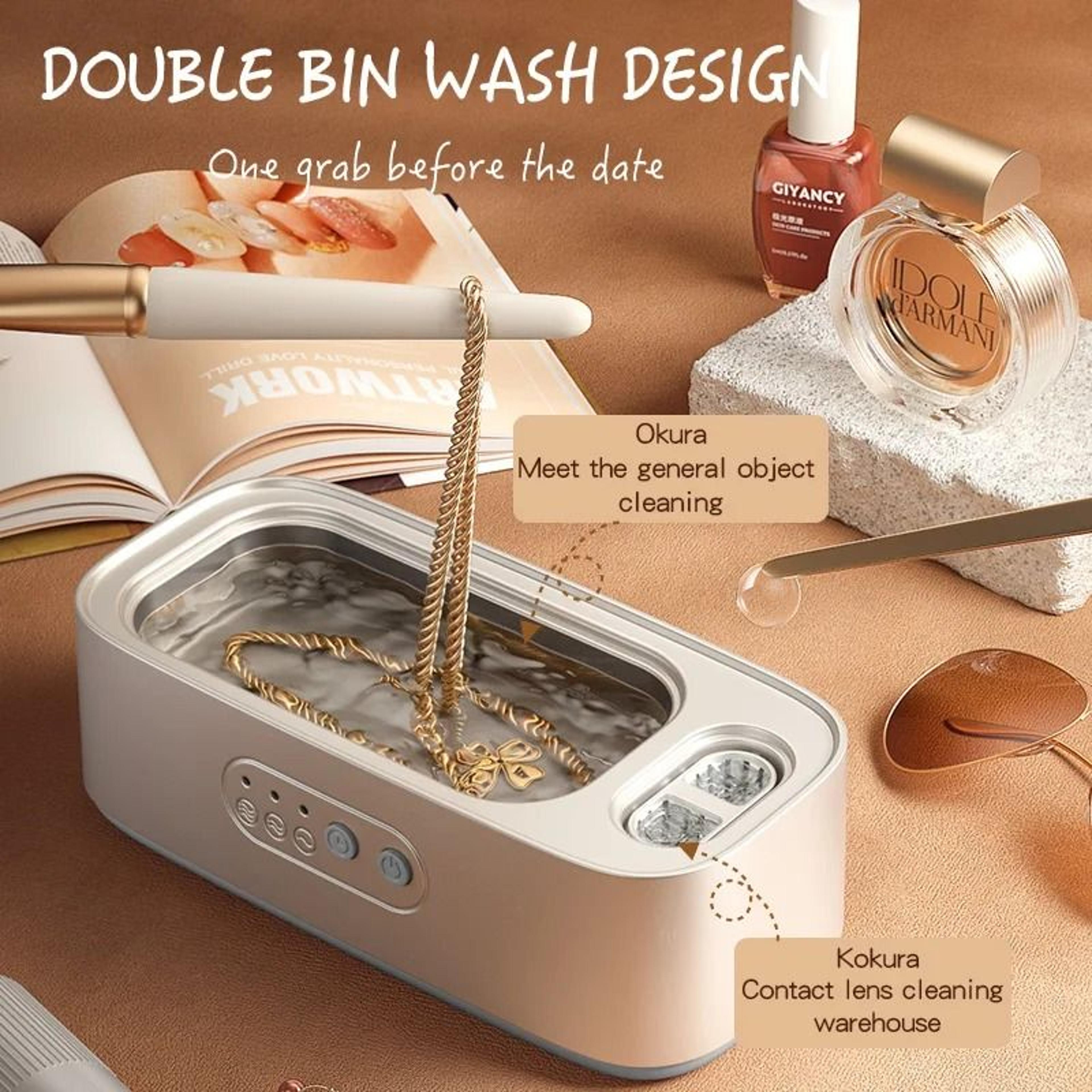 adjustable double bin high frequency ultrasonic cleaning machine