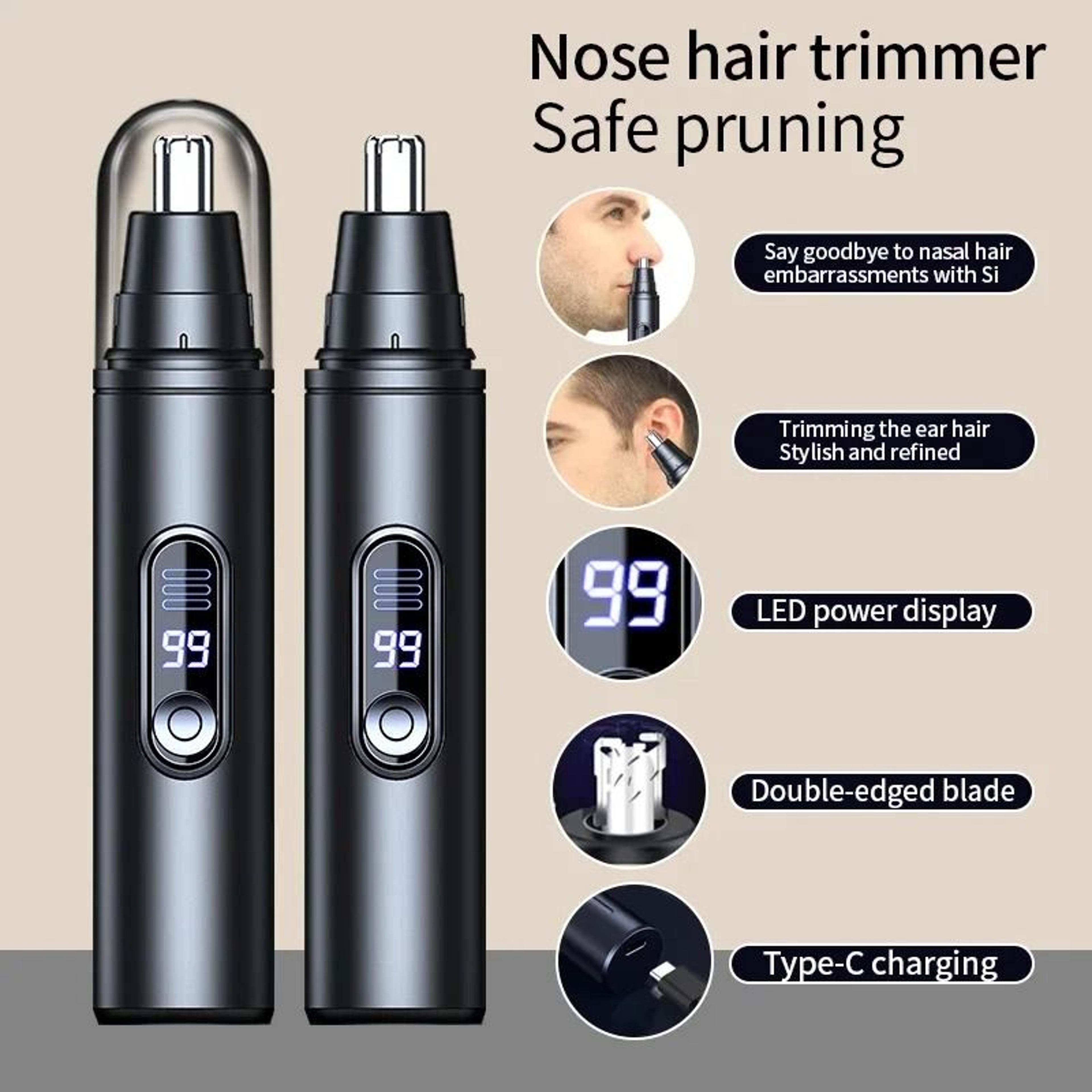 portable waterproof mini pocket nose and ear hair trimmer