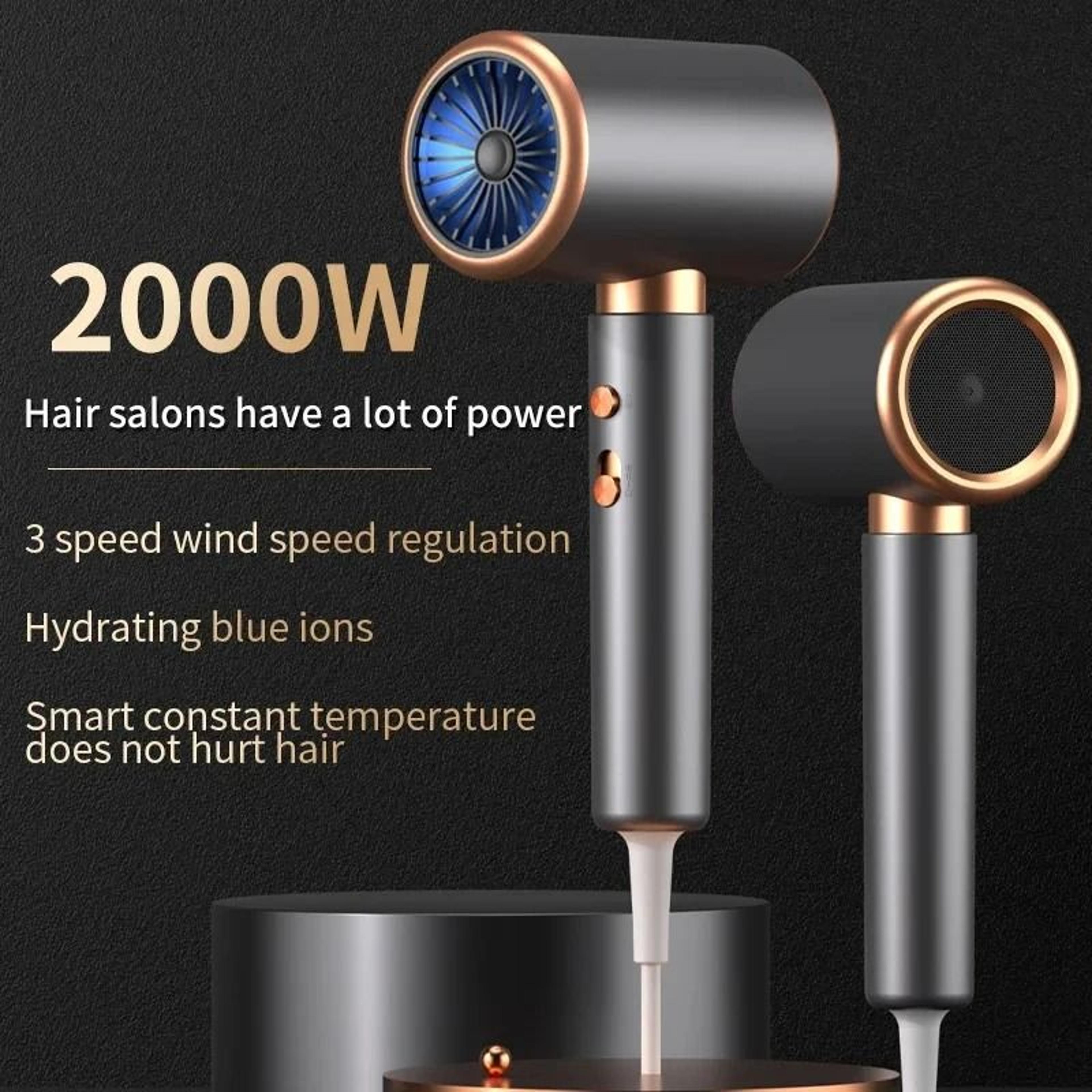 premium 2000w ionic airflow salon dryer