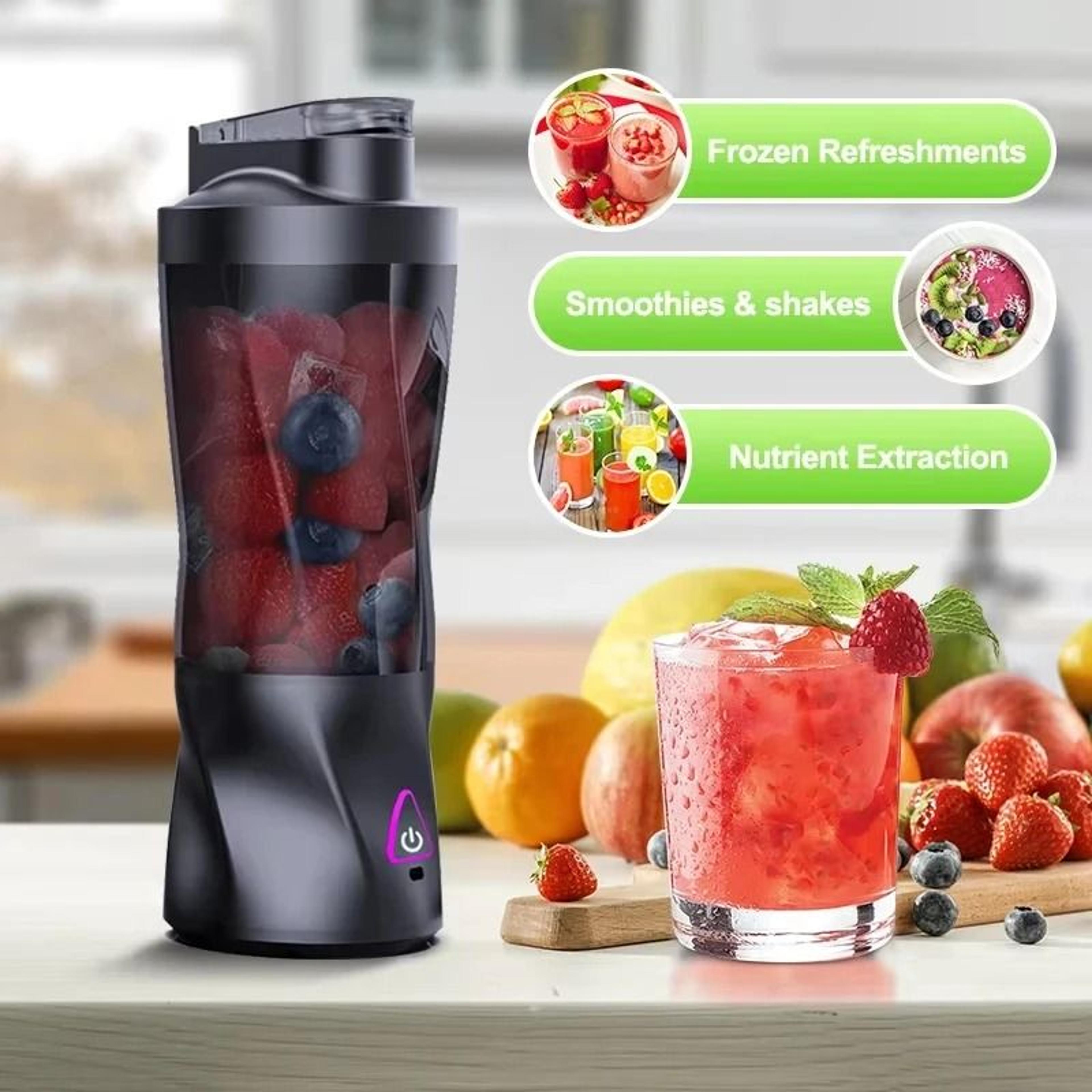 professional 23.7 oz portable electric juicer and smoothie blender