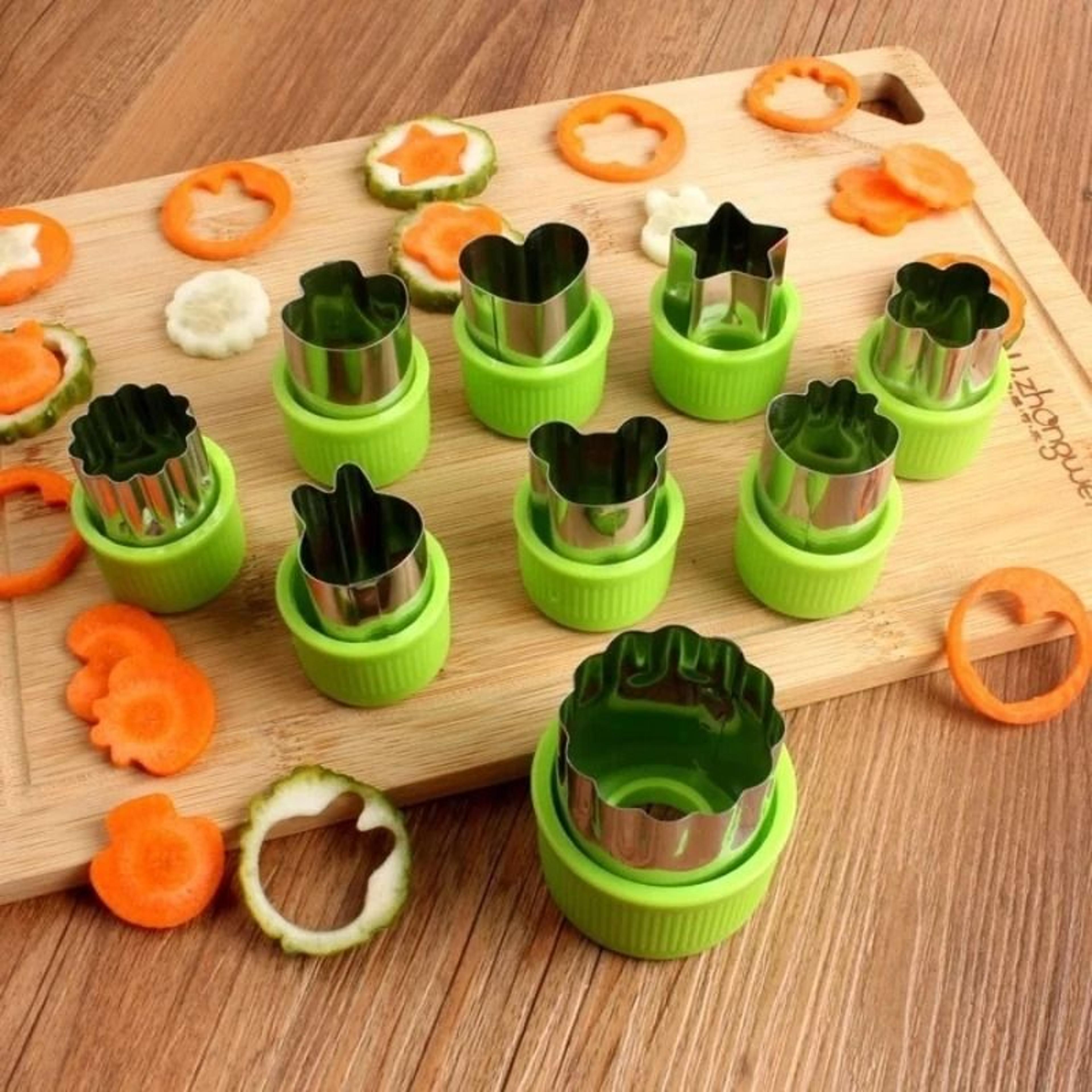 stainless steel decorative fruit and vegetable cutter set